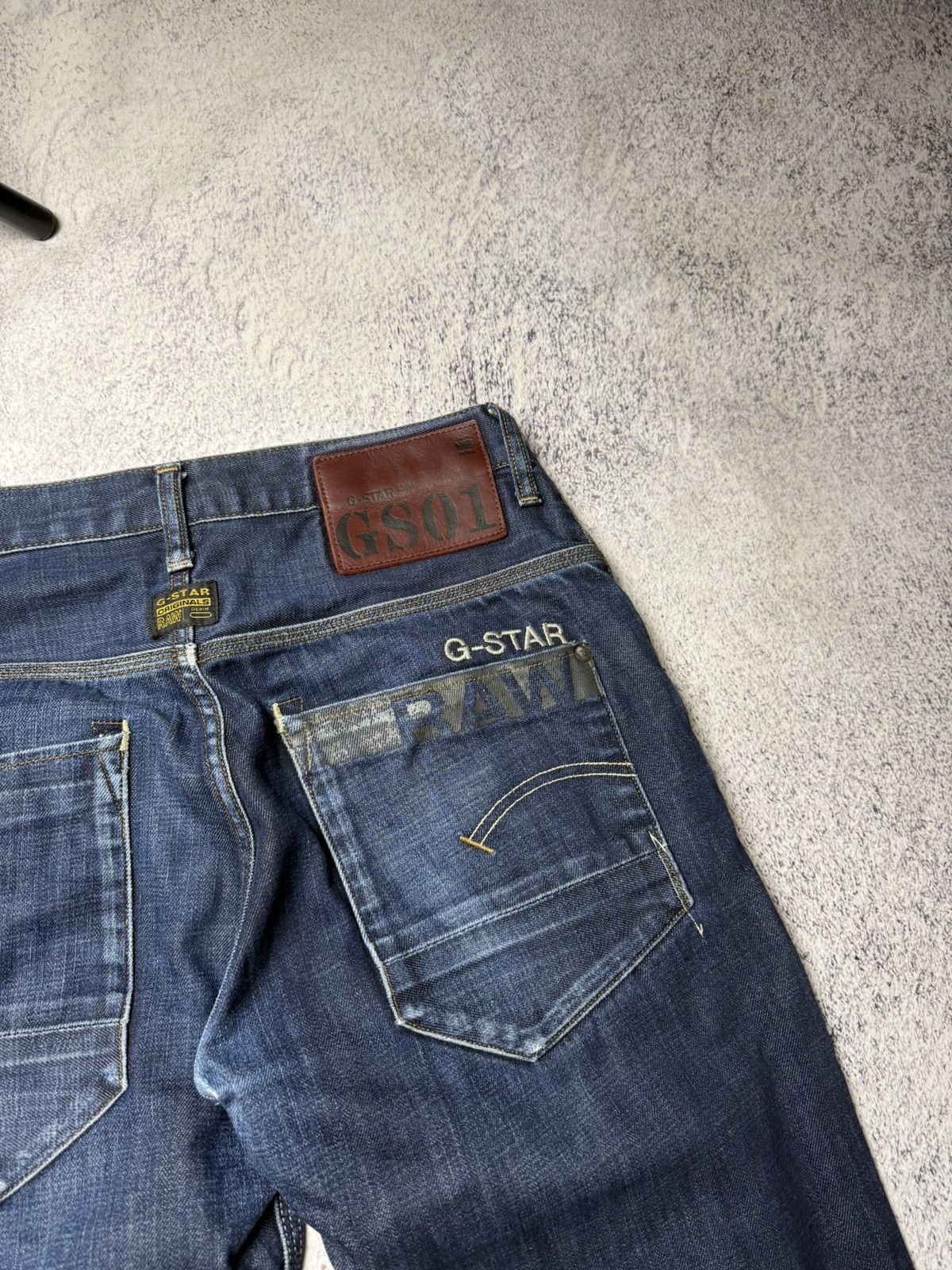 G-Star Vintage G Star Raw Denim Streetwear Jeans Japanese Y2K 30 Size US 31 - 4 Thumbnail