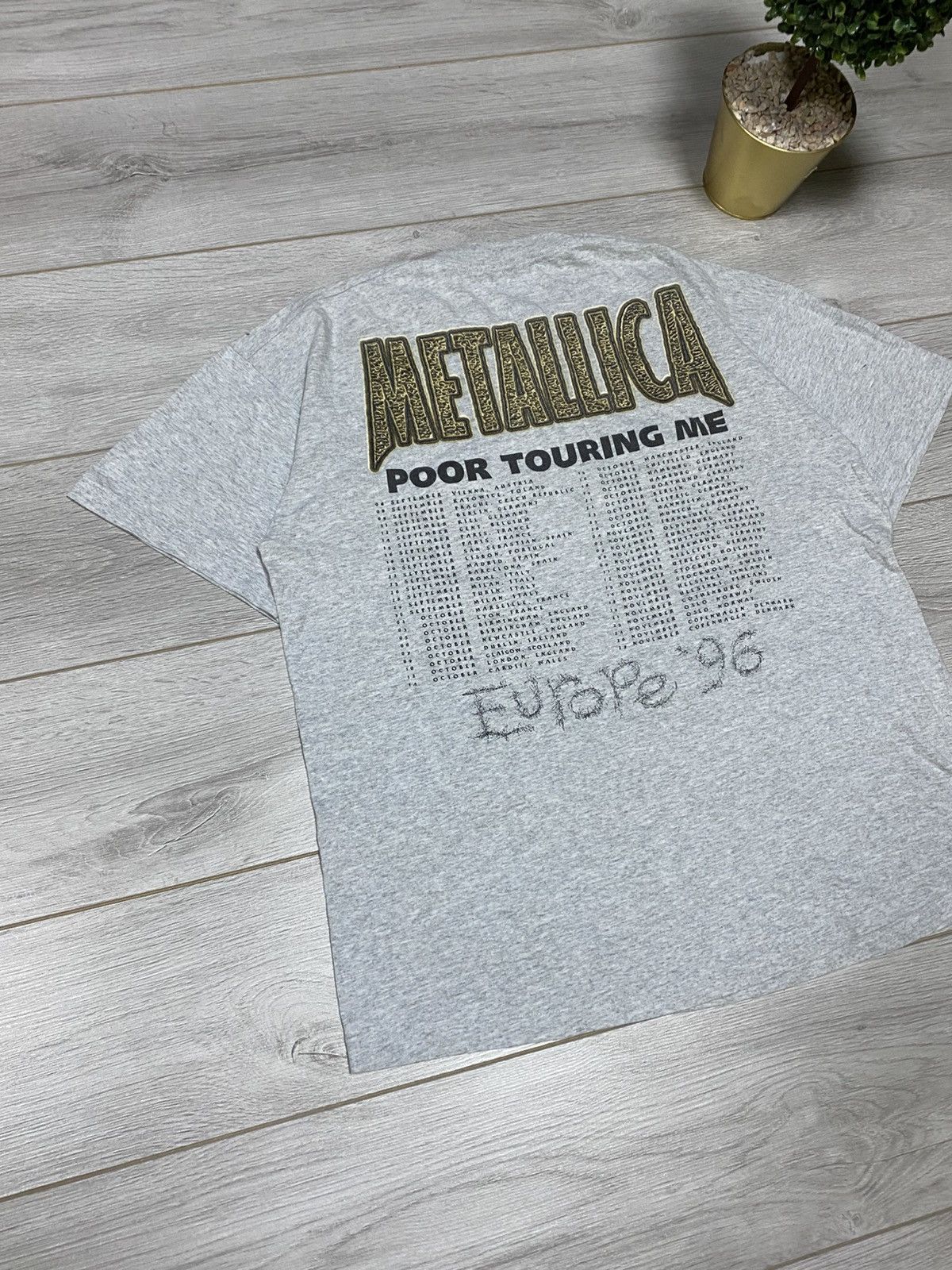 Band Tees Vintage Metallica 1996 “Poor Touring Me” Europe tour tee Size US XL / EU 56 / 4 - 11 Thumbnail
