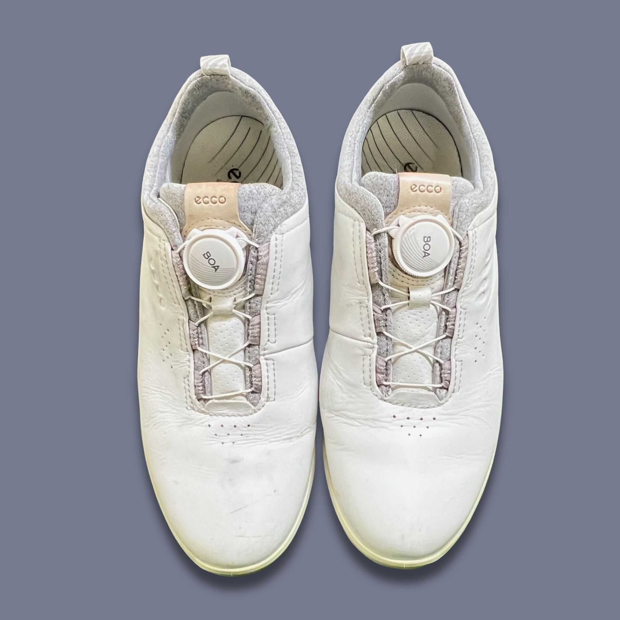 Ecco ECCO S-Three BOA Golf Shoes Size 10.5 White Leather Mens Per Size US 10.5 / EU 43-44 - 2 Thumbnail