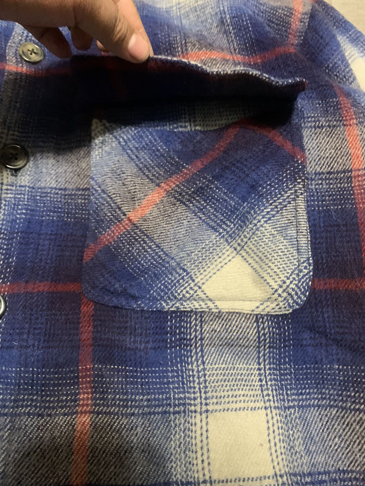 Japanese Brand Vintage Galaja Japan Plaid Wool Flannel Shirt Jacket Size US L / EU 52-54 / 3 - 6 Thumbnail