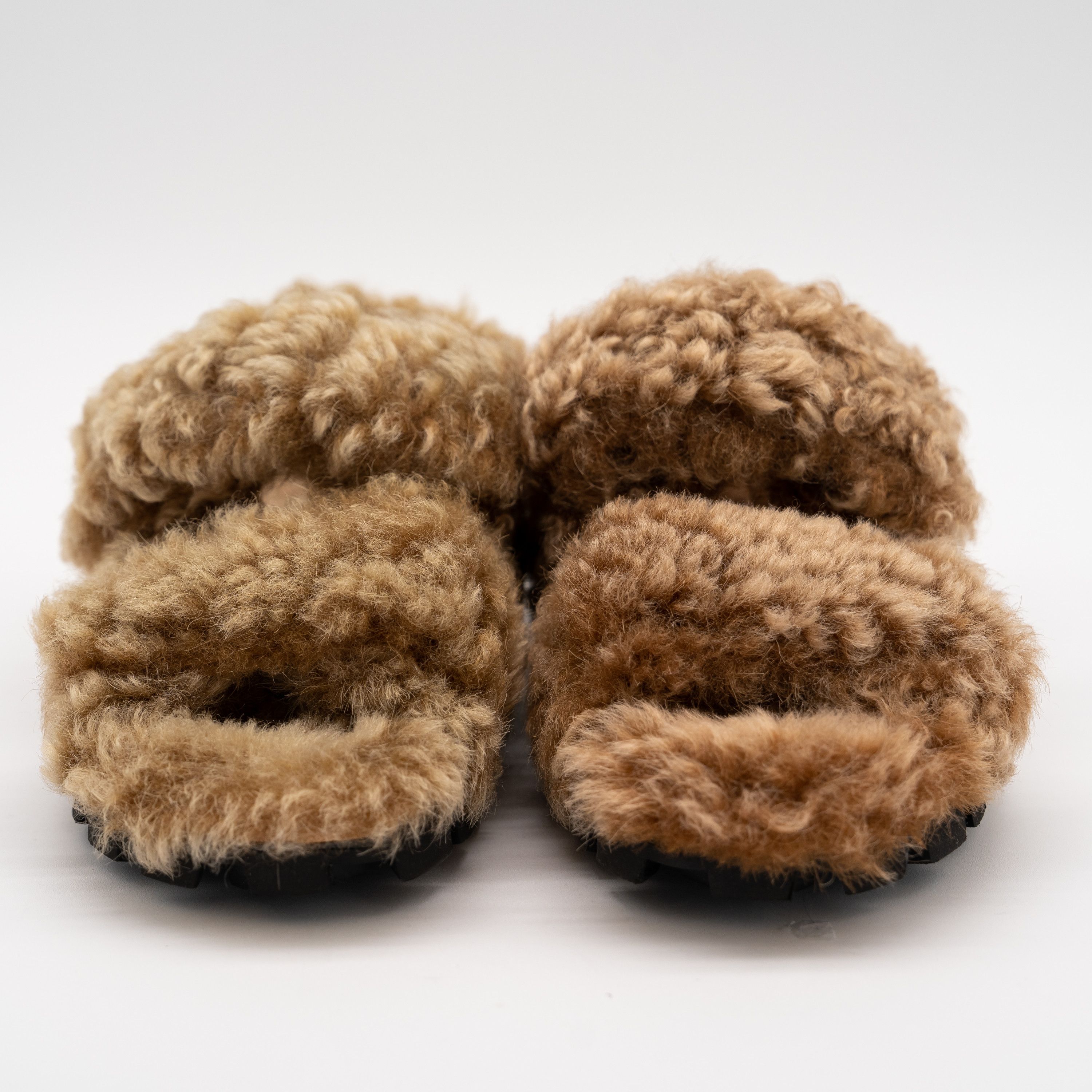 Miu Miu 37eu 7 US Miu Miu Camel Brown Shearling Sandals Size US 7 / IT 37 - 2 Thumbnail