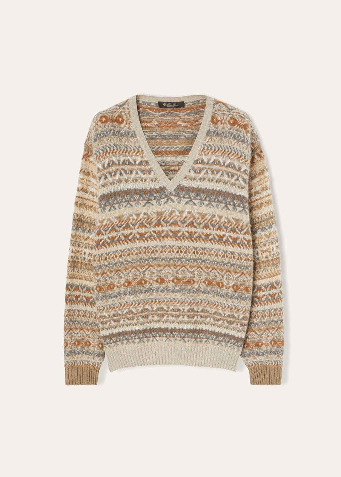 Loro Piana o1srvl11e0824 Kalgoorlie V-Neck Sweater in Multicolor Size M / US 6-8 / IT 42-44 - 1 Thumbnail