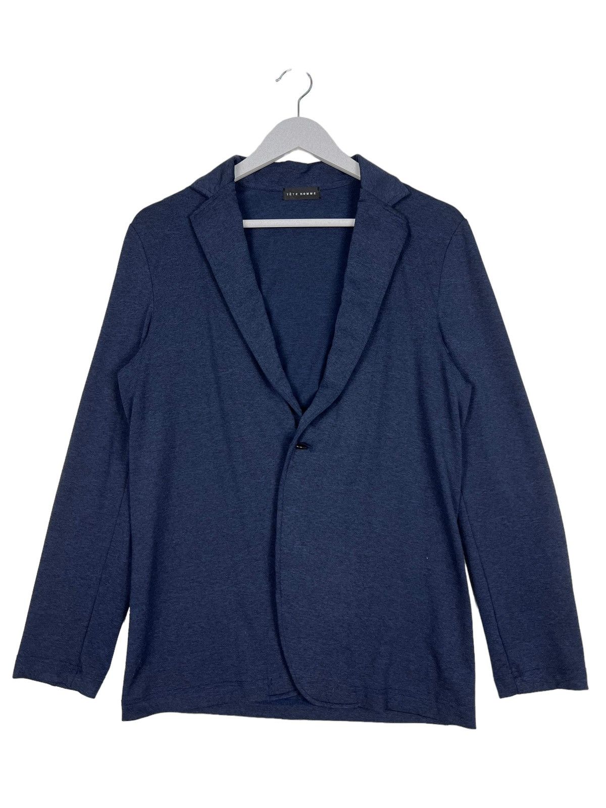 Issey Miyake 🔥 NAVY BLUE TETE HOMME CARDIGAN JACKET Size US M / EU 48-50 / 2 - 1 Thumbnail