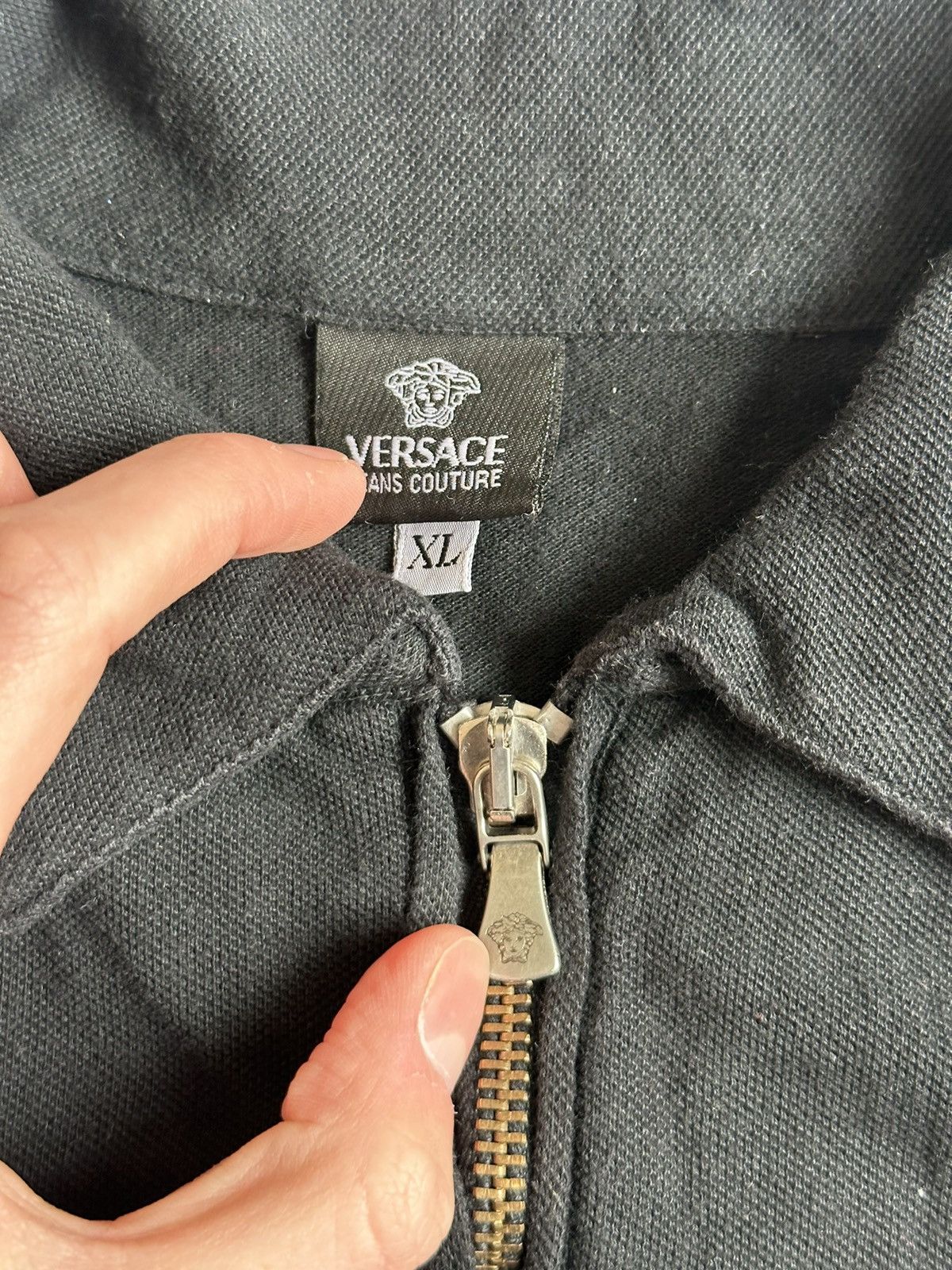 Vintage Vintage Versace long sleeve 1/4 zip Size US XL / EU 56 / 4 - 3 Thumbnail