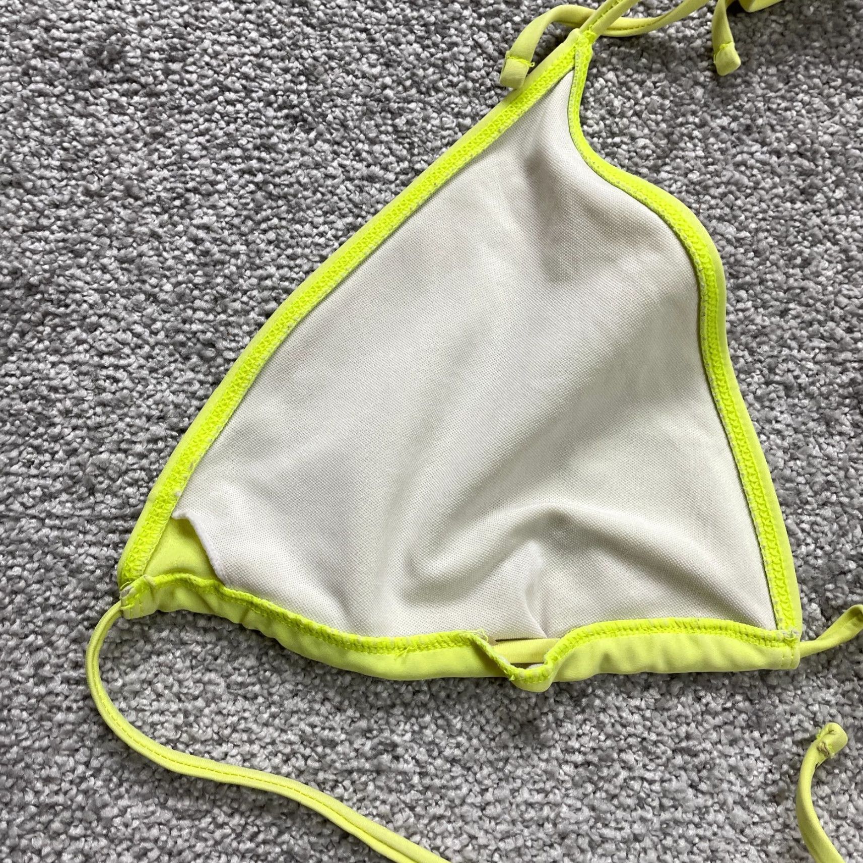 Triangl Unbranded Triangle Swimwear Bikini Top Women Large Yellow Spaghetti Beach Size L / US 10 / IT 46 - 5 Thumbnail