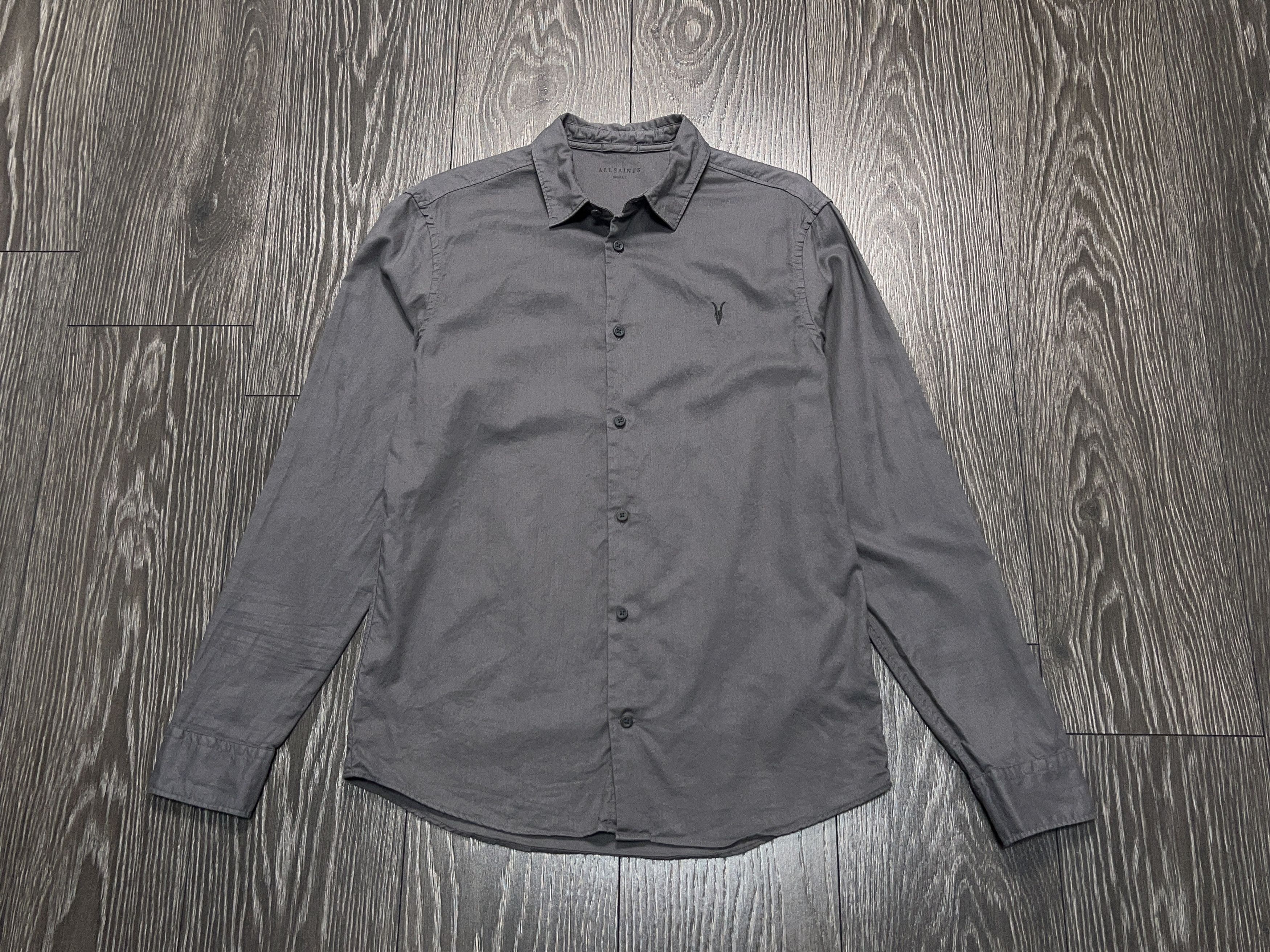 Allsaints Bixby Button Up Cotton Long Sleeve Classic Shirt Size XL Size US XL / EU 56 / 4 - 1 Thumbnail
