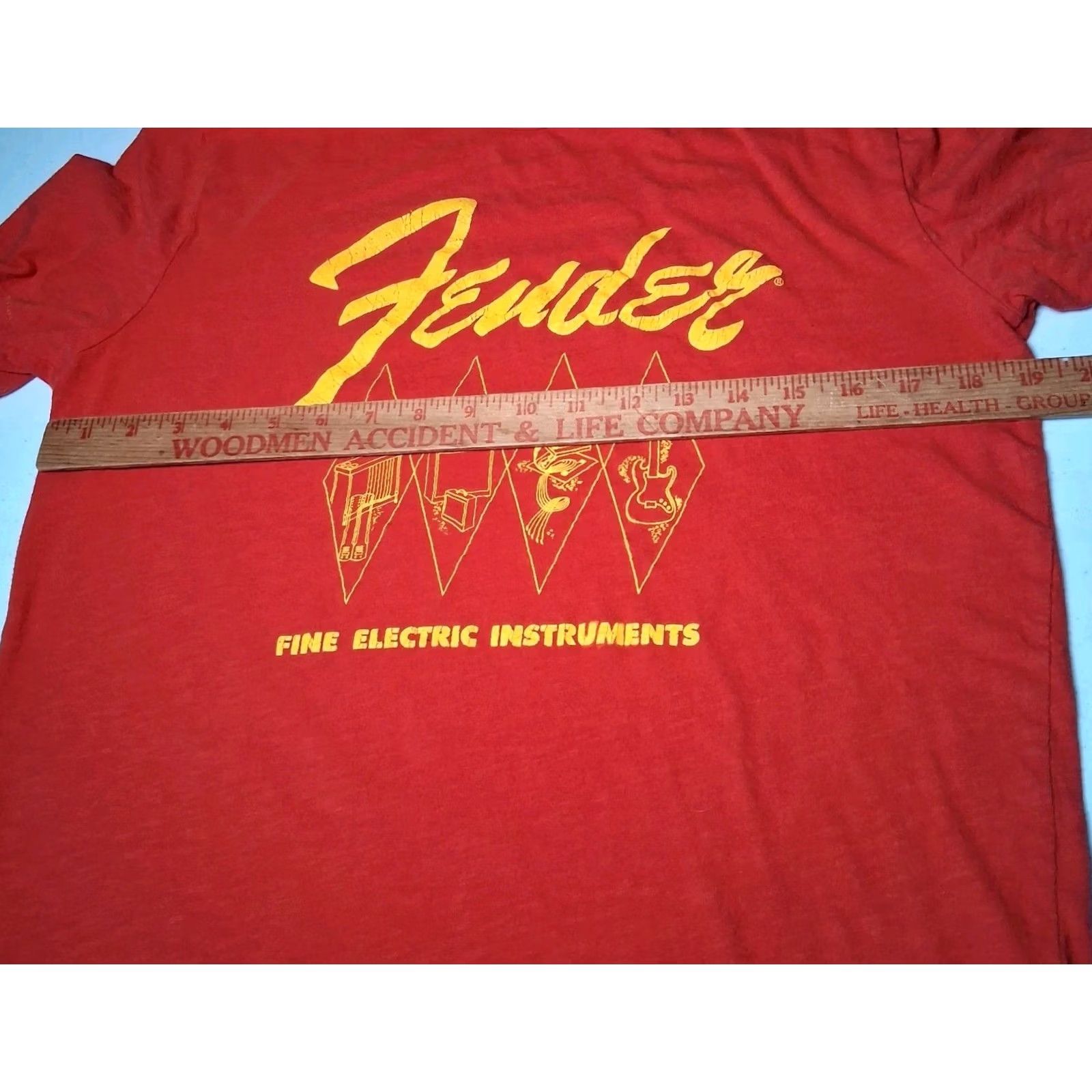 Lucky Brand Lucky Brand Red Shirt M Short Sleeve Crew Neck Graphic Guitar Amps Strings Music Distressed Look Mens T-Shirt Size US M / EU 48-50 / 2 - 3 Thumbnail