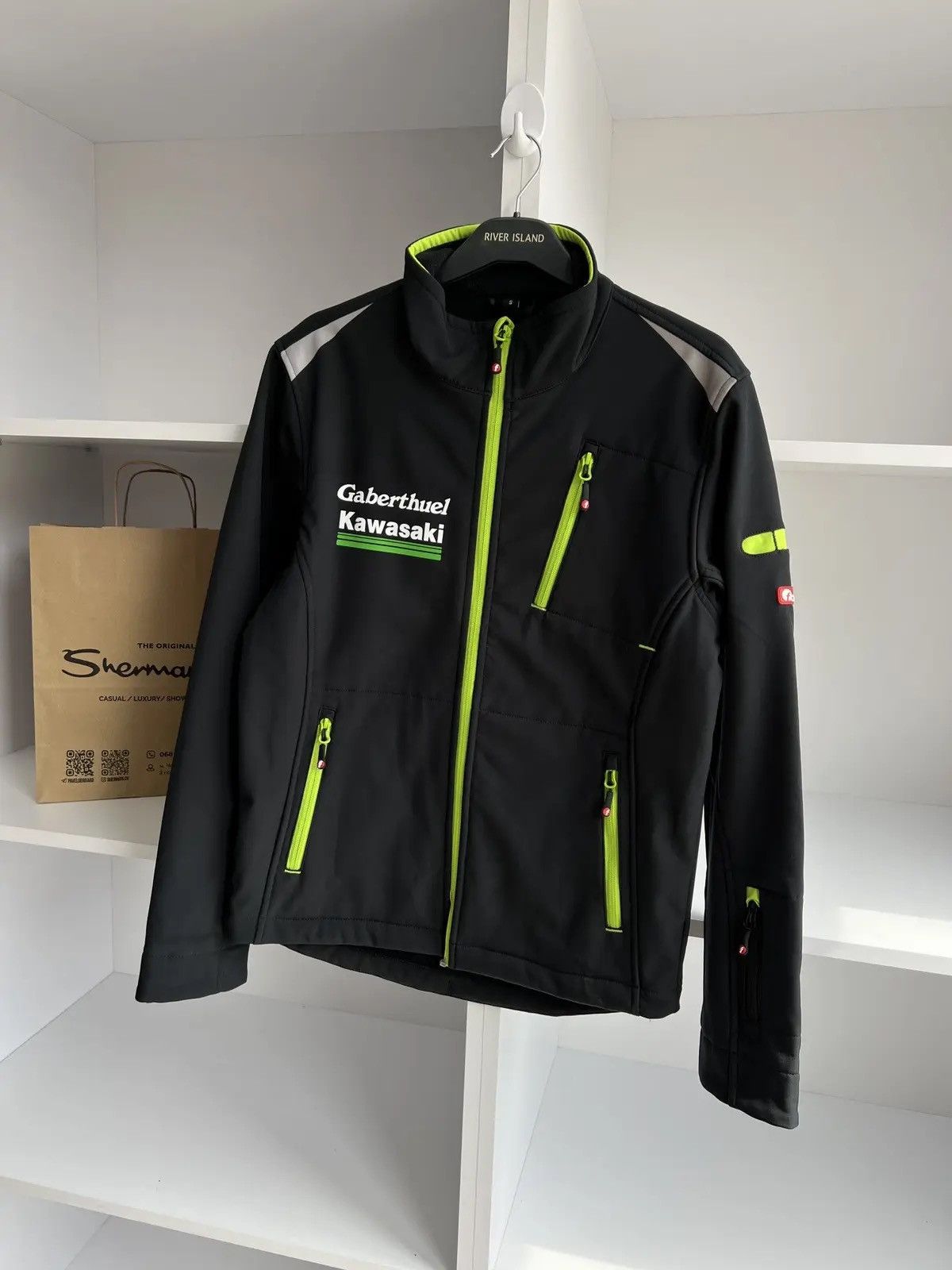 Vintage Vintage Kawasaki Softshell Racing Jacket Size US S / EU 44-46 / 1 - 4 Thumbnail