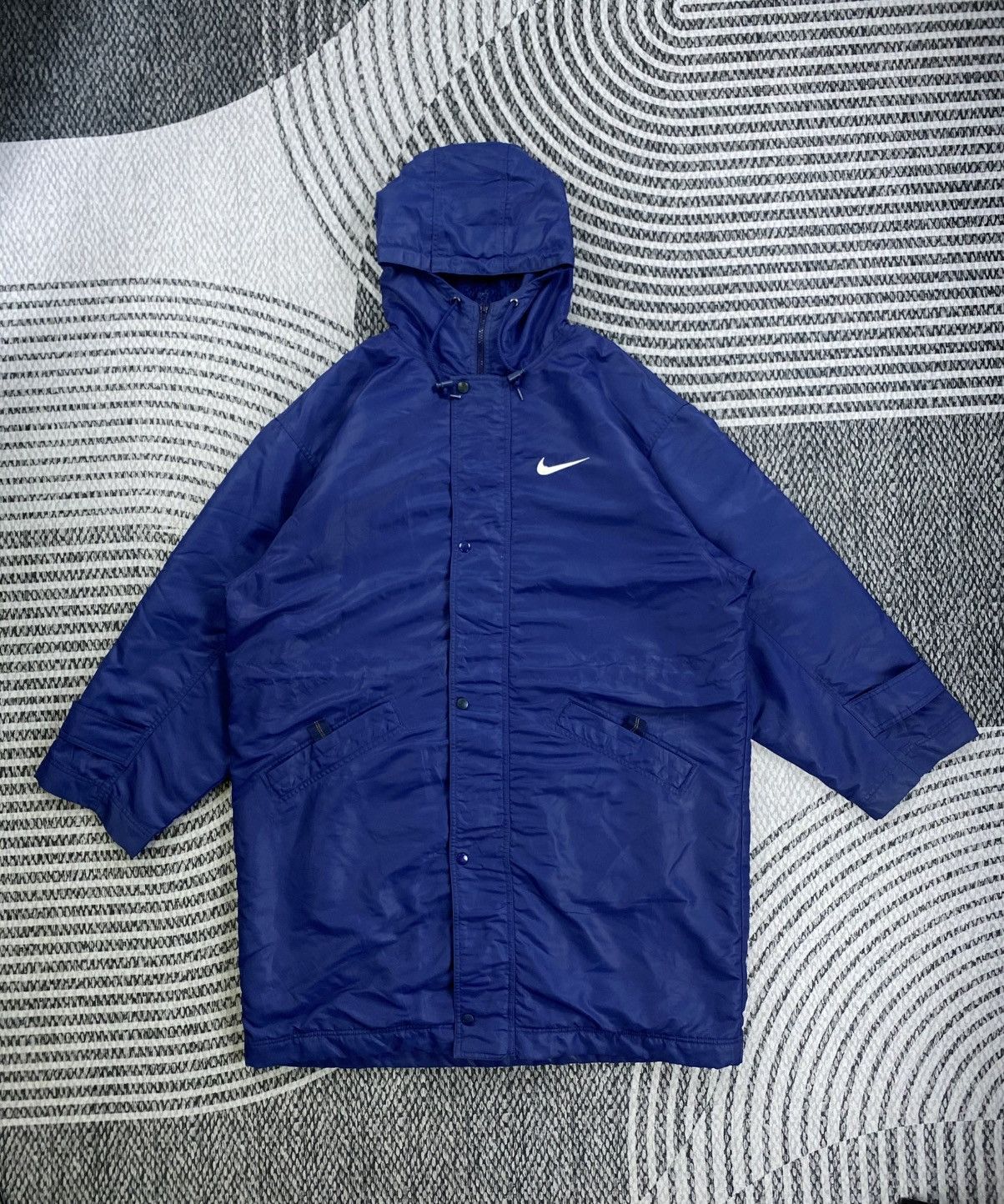 Nike Vintage Nike Big Swoosh Logo Long Parka Jacket Size US XXL / EU 58 / 5 - 2 Thumbnail