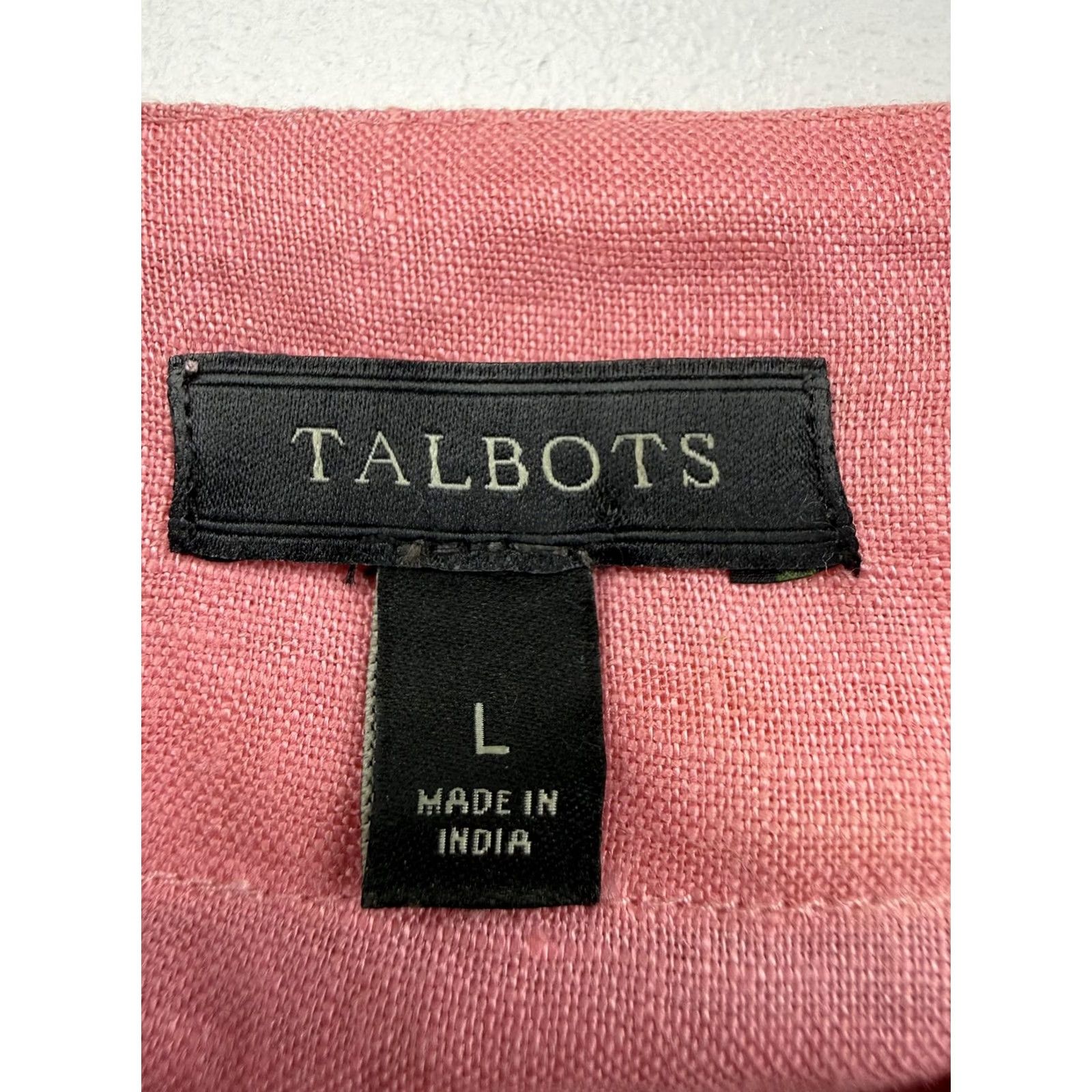 Talbots Talbots Womens Large Pink Beaded Tunic Top Size L / US 10 / IT 46 - 3 Thumbnail