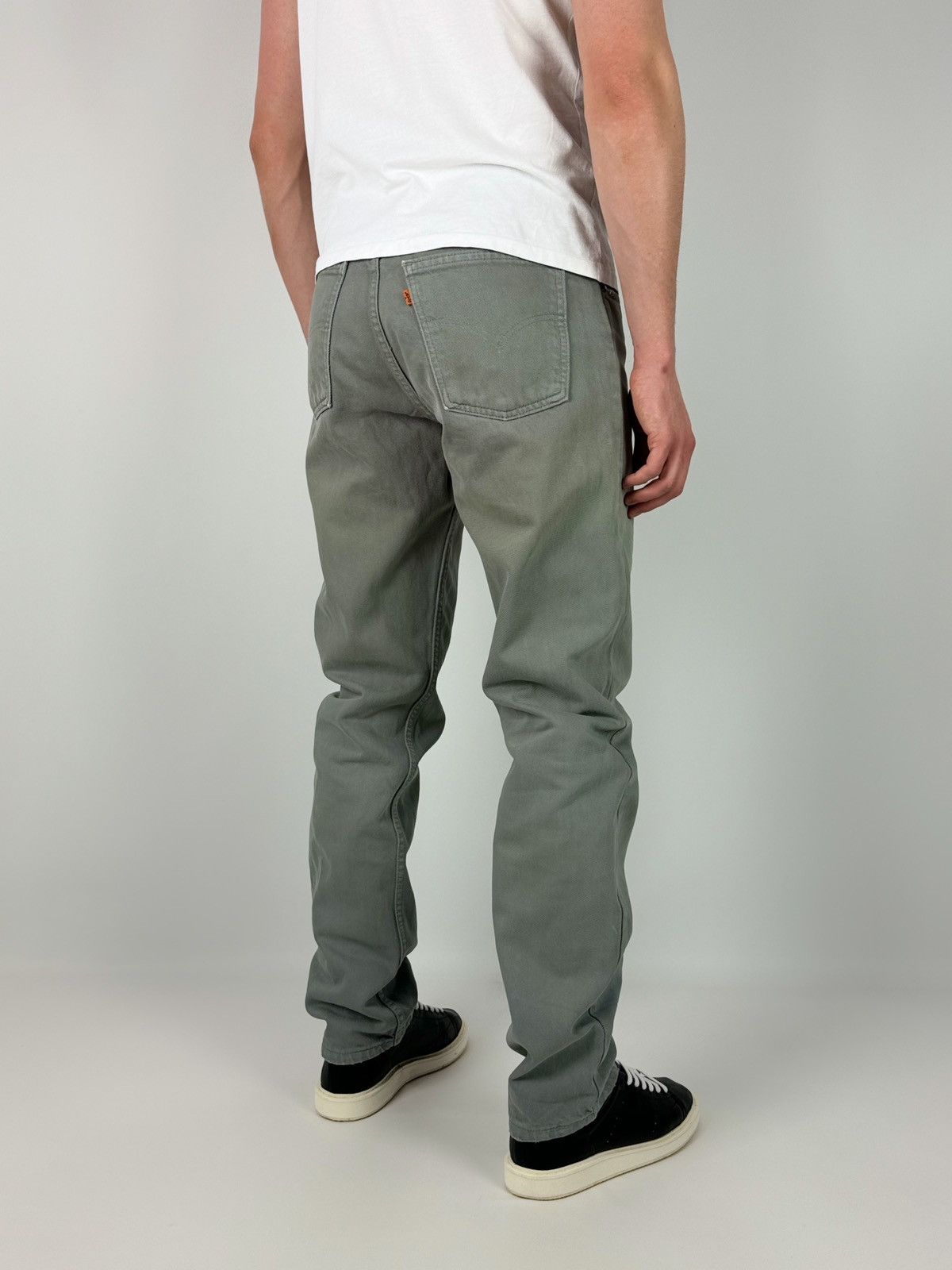 Levi's 1990’s Vintage Levi’s 615 Sun Faded Orange Tab Gray Jeans Size US 33 - 3 Thumbnail