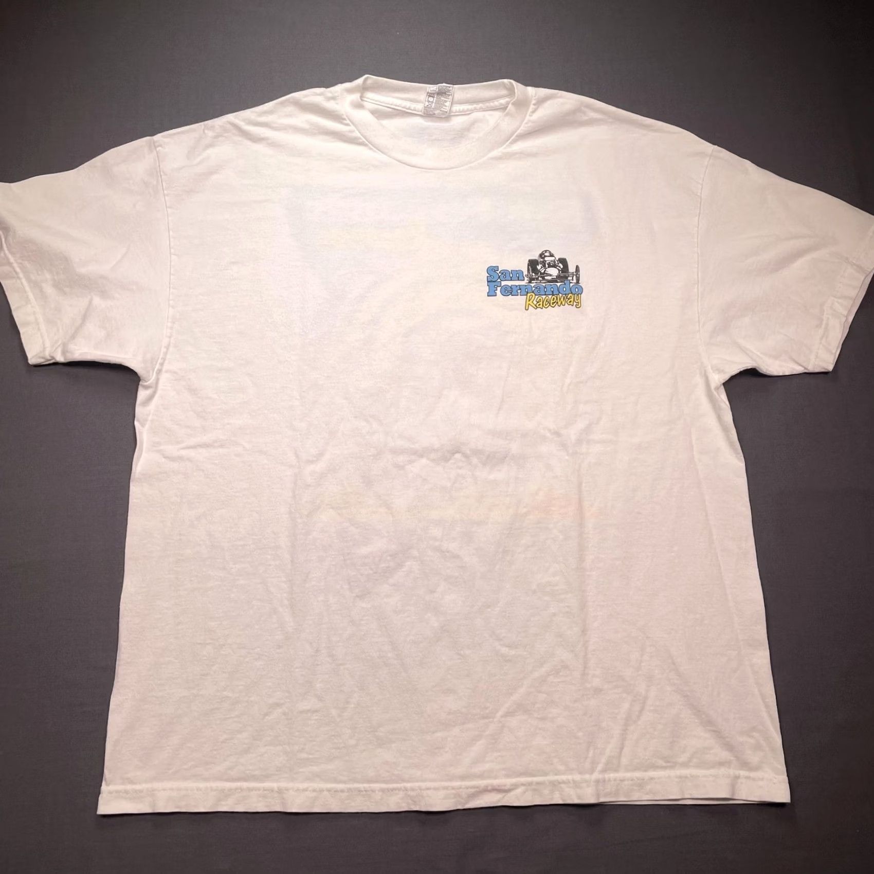 Vintage San Fernando Raceway Shirt Mens 2XL White Dragster Racing Graphic Tee T-Shirt Size US XXL / EU 58 / 5 - 3 Thumbnail