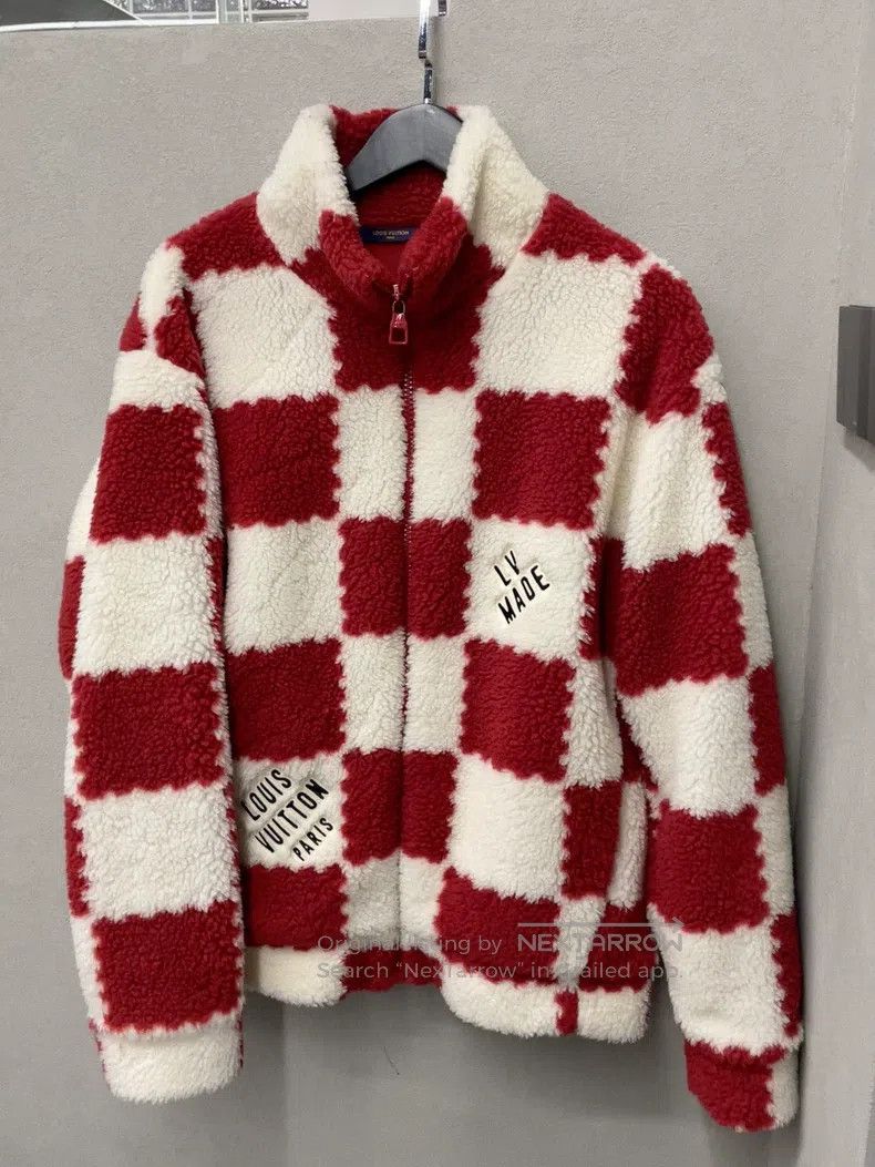 Louis Vuitton Louis Vuitton Nigo co-branded checkerboard lambswool jacke Size US XL / EU 56 / 4 - 1 Thumbnail