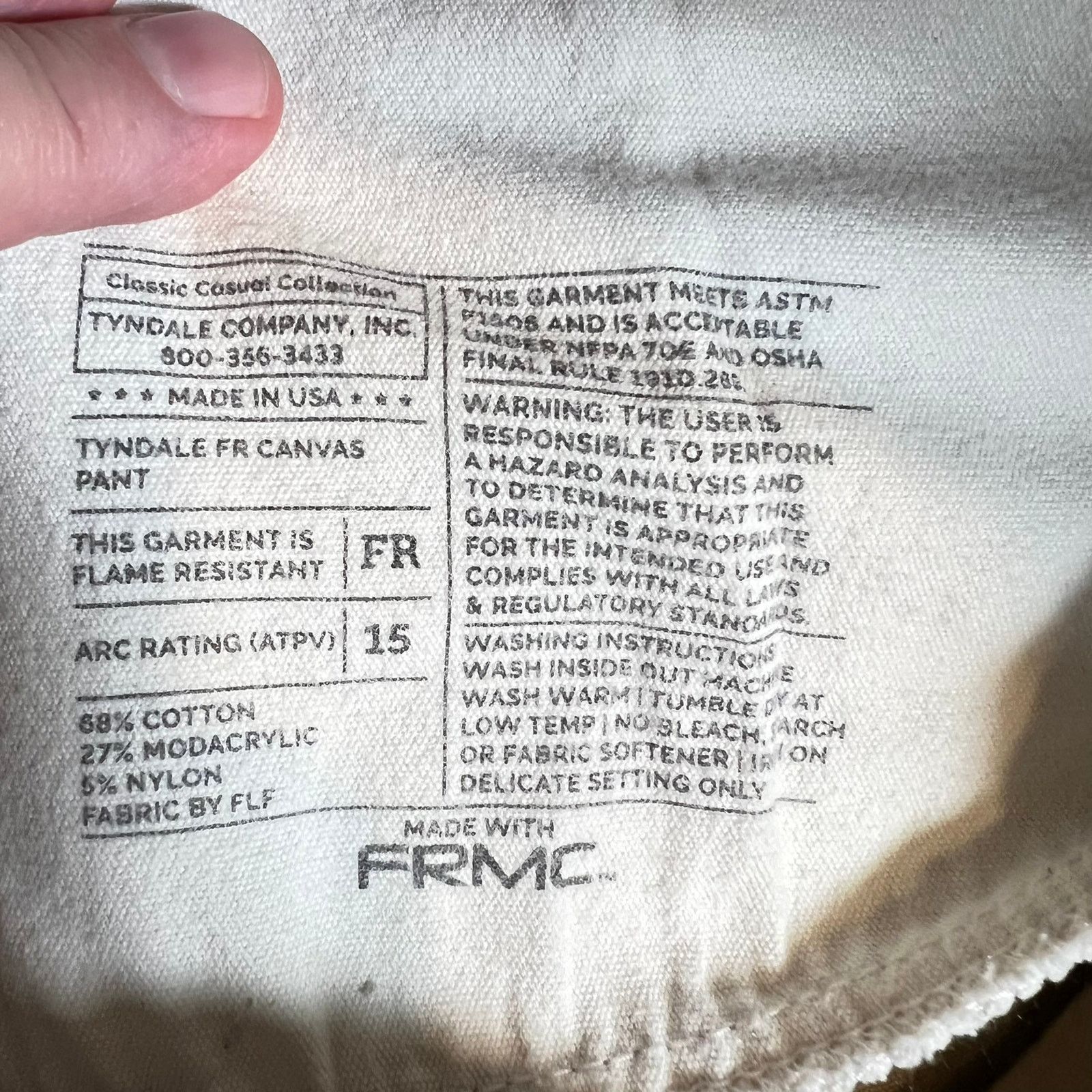 Other Tyndale FRMC Utility Pant Men 36W 31L Flame Resist Cat2 Size US 37 - 17 Thumbnail