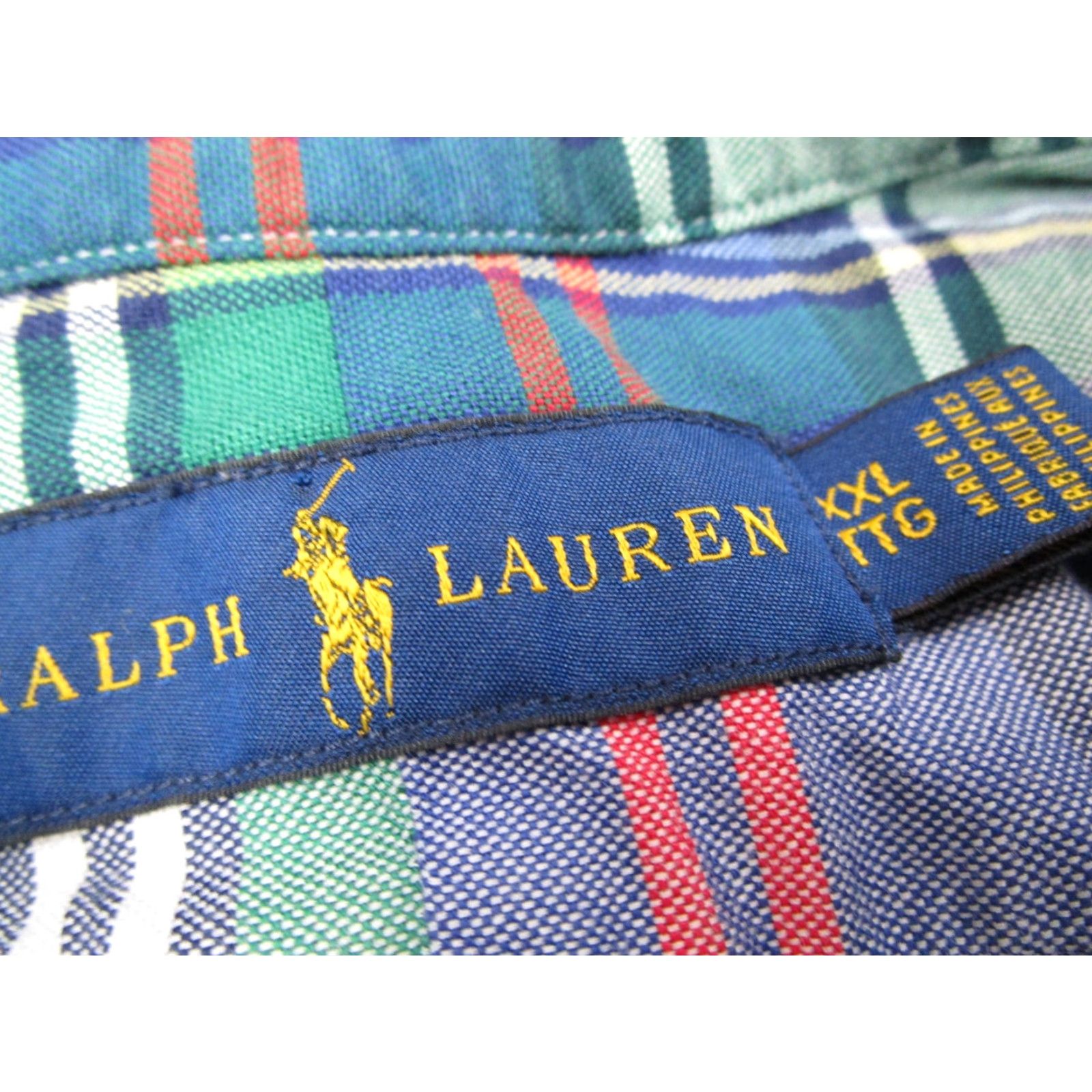 Ralph Lauren Vintage Ralph Lauren Men's Shirt 2XL Blue Plaid Cotton Long Sleeve Button-Up Size US XXL / EU 58 / 5 - 2 Thumbnail