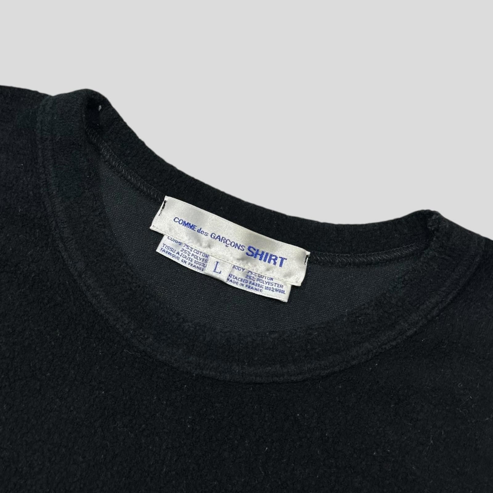 Comme des Garcons CDG SHIRT 1994 Wool Panel Towelled Fleece Sweatshirt - L/XL Size US L / EU 52-54 / 3 - 4 Thumbnail