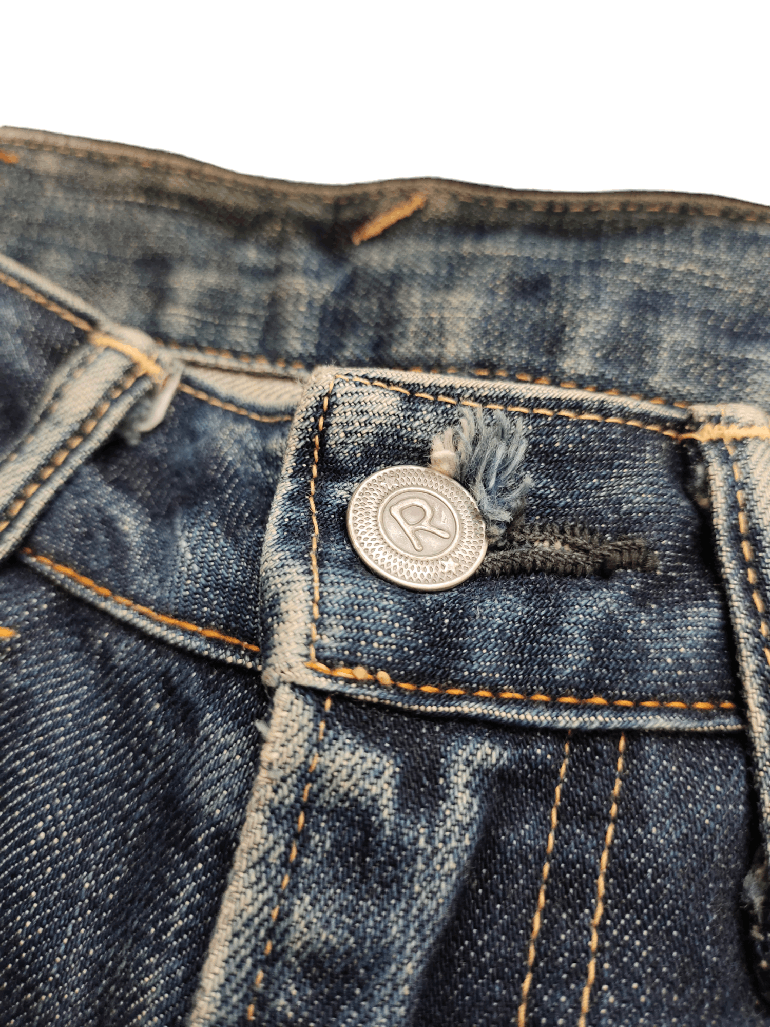 Kapital Vintage 90s 45rpm Clawmark Distress Faded Long Denim Jeans Size US 28 / EU 44 - 17 Thumbnail