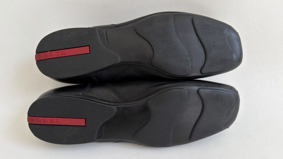 Prada Black Panelled Leather ‘Hybrid’ Loafers Size US 11 / EU 44 - 14 Thumbnail