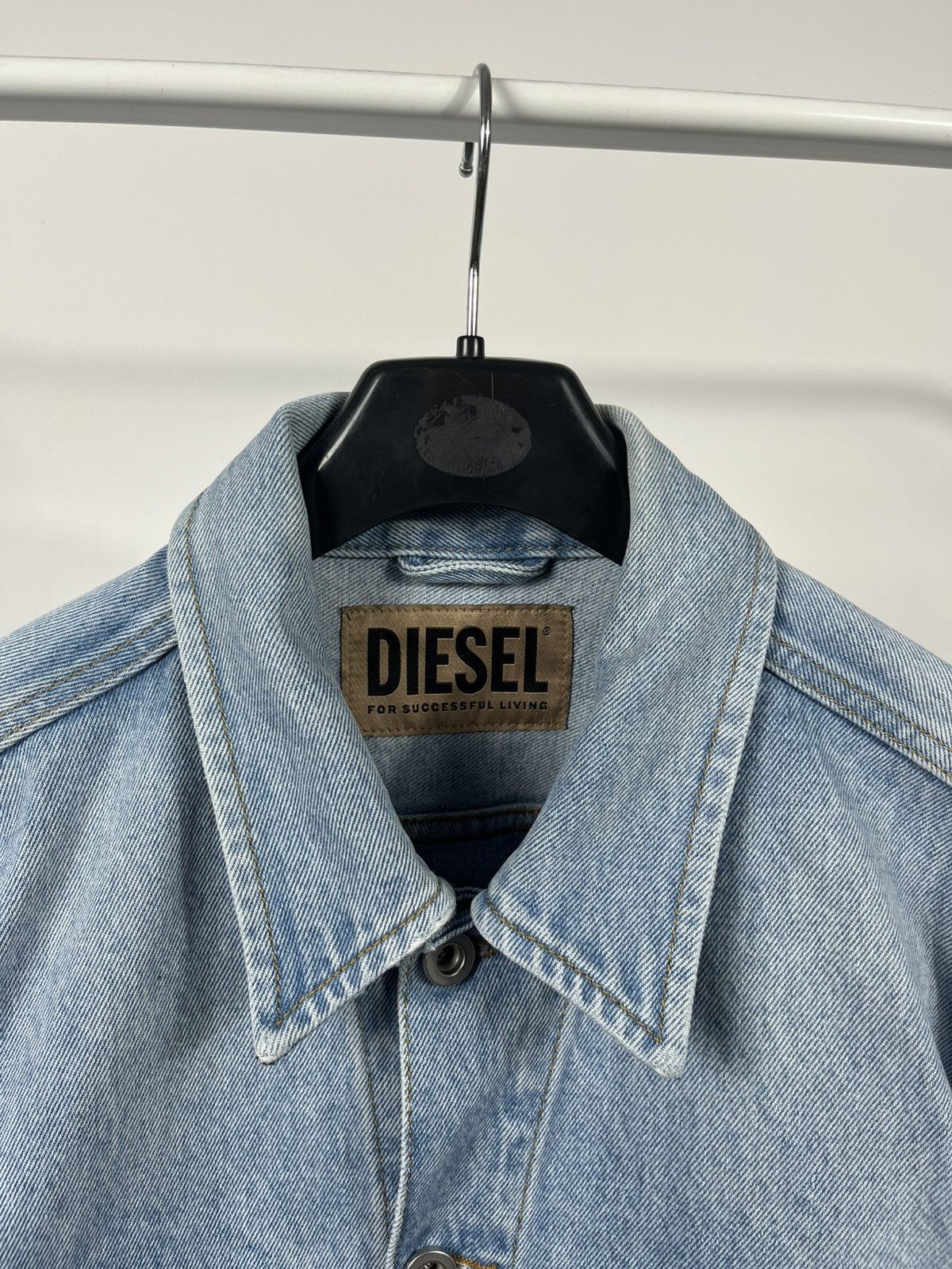 Diesel Diesel light blue denim trucker jacket size L classic fit Size US L / EU 52-54 / 3 - 4 Thumbnail