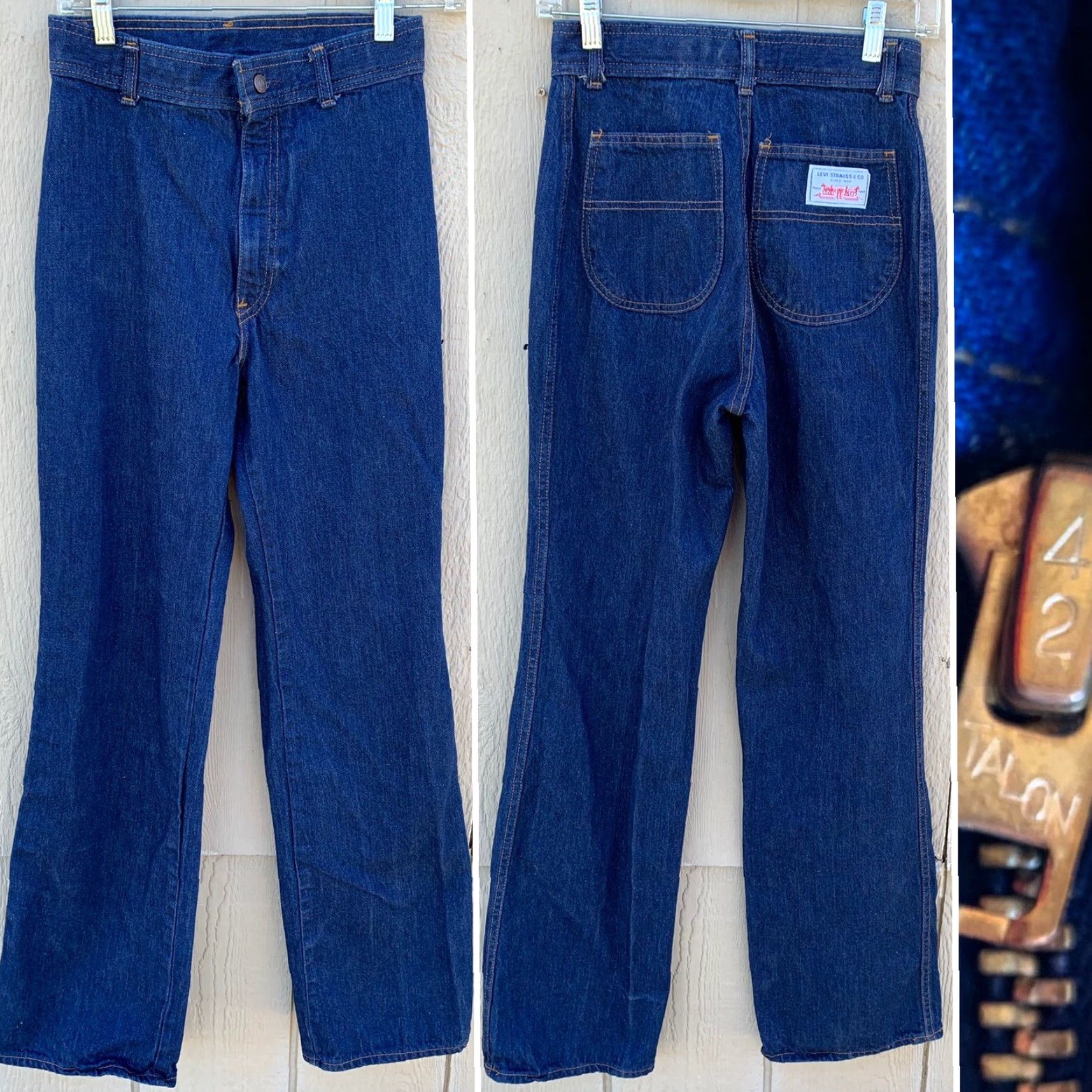 Levi's VINTAGE Levi’s Jeans High Waist 1970s 80s 70s Talon 42 Zipper Size 10 27” Waist Blue Denim Size 32" / US 10 / IT 46 - 2 Thumbnail
