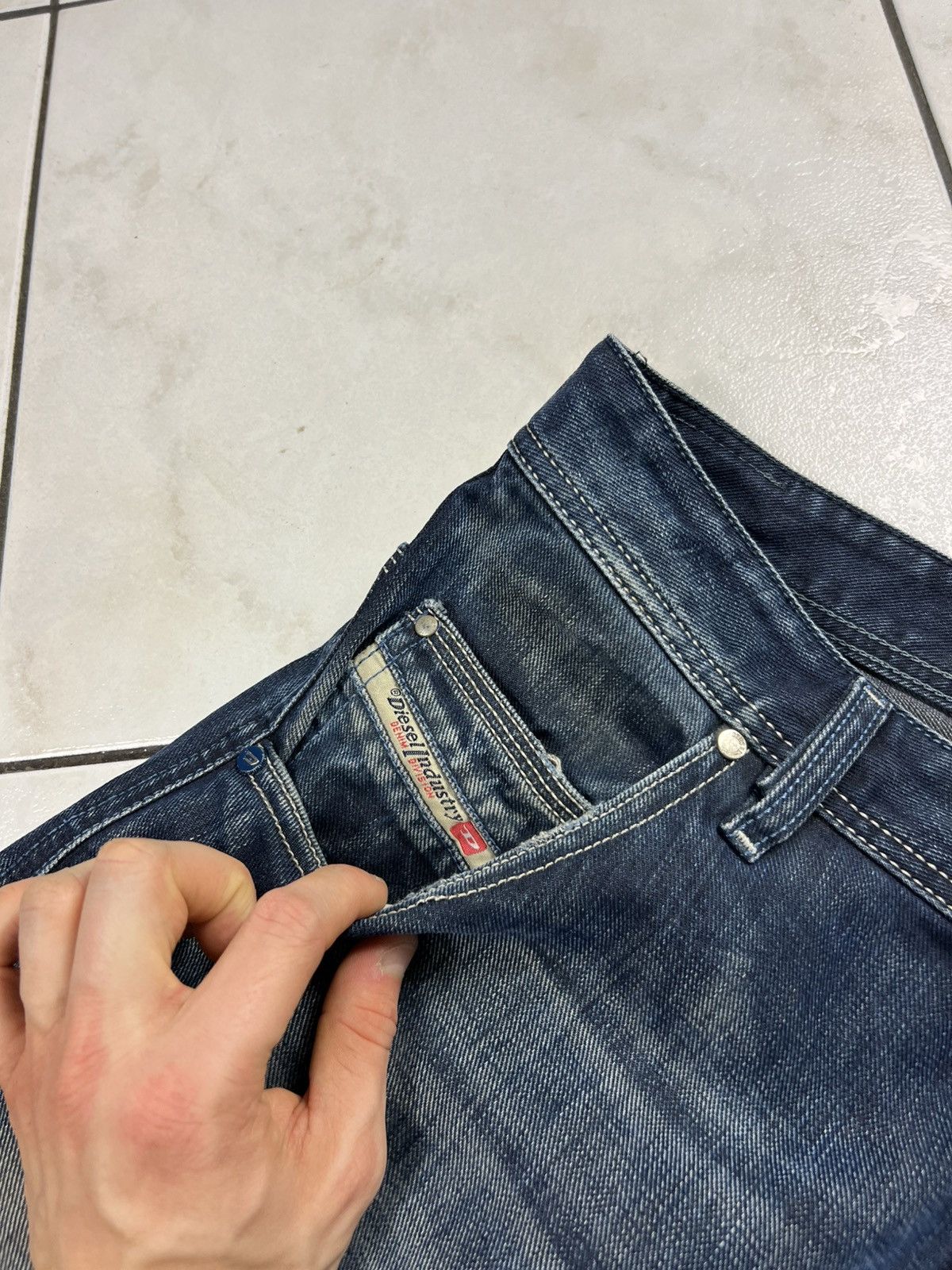 Diesel Vintage Diesel y2k distressed denim jeans blue eyecons pants Size US 34 / EU 50 - 12 Thumbnail