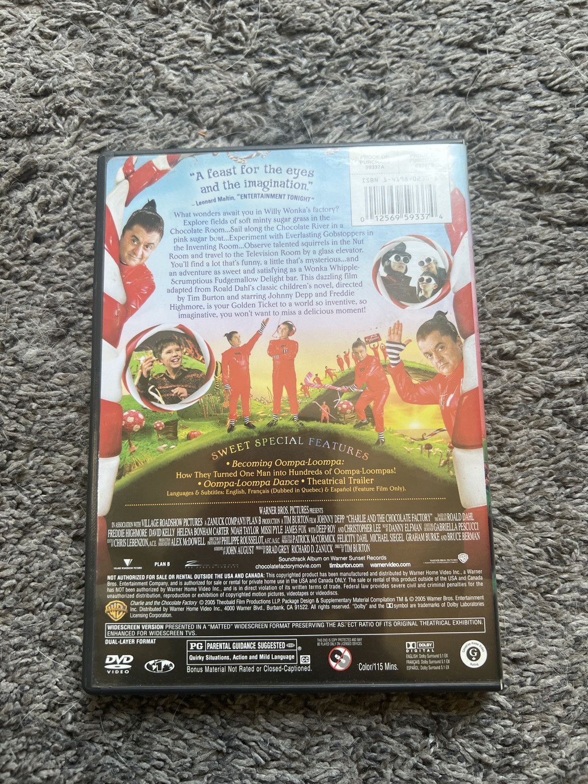 Warner Bros Charlie And The Chocolate Factory (DVD) Size ONE SIZE - 2 Thumbnail