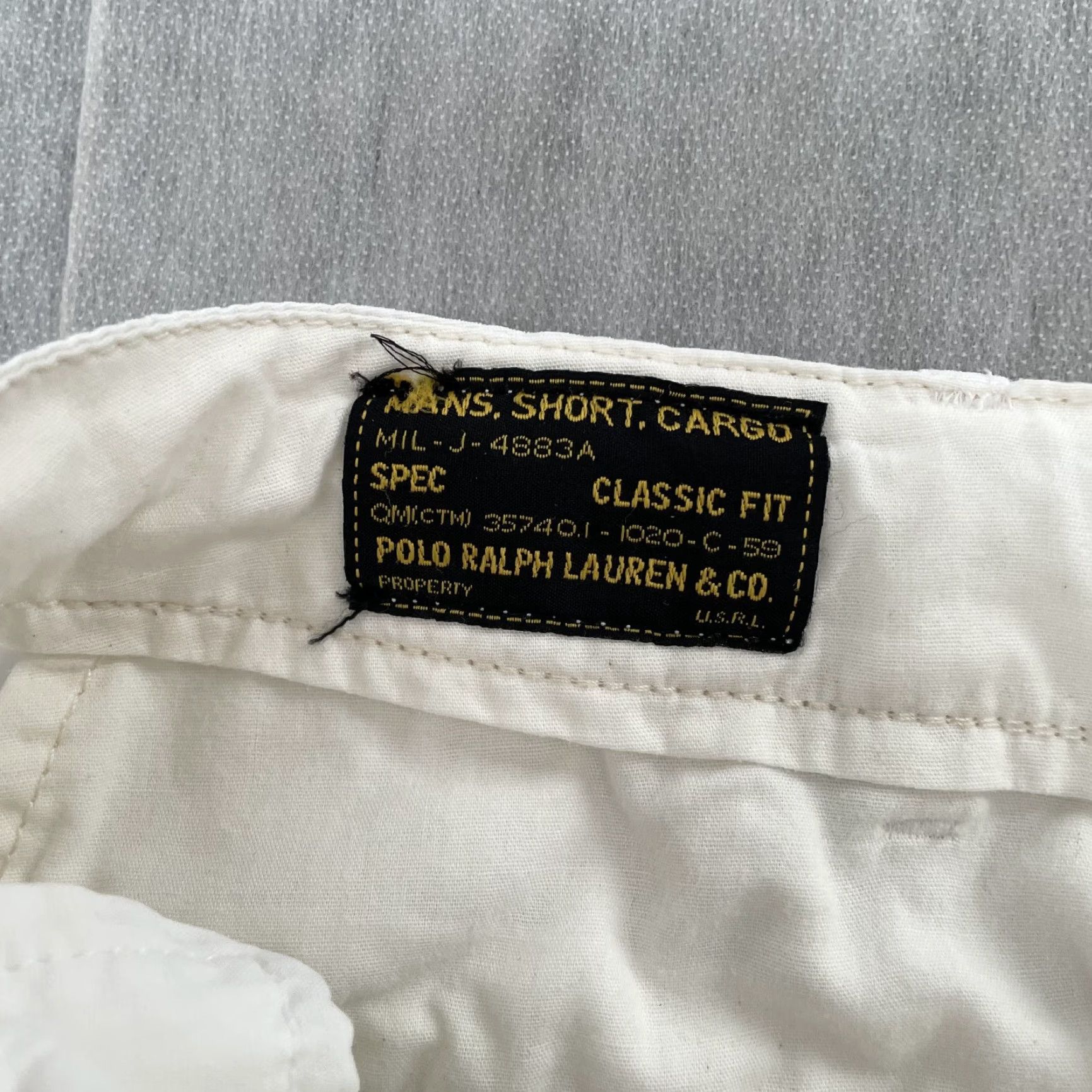 Polo Ralph Lauren VINTAGE Polo Ralph Lauren Cargo Shorts Men Size 42 White Cotton Casual Vintage Size US XL / EU 56 / 4 - 6 Thumbnail