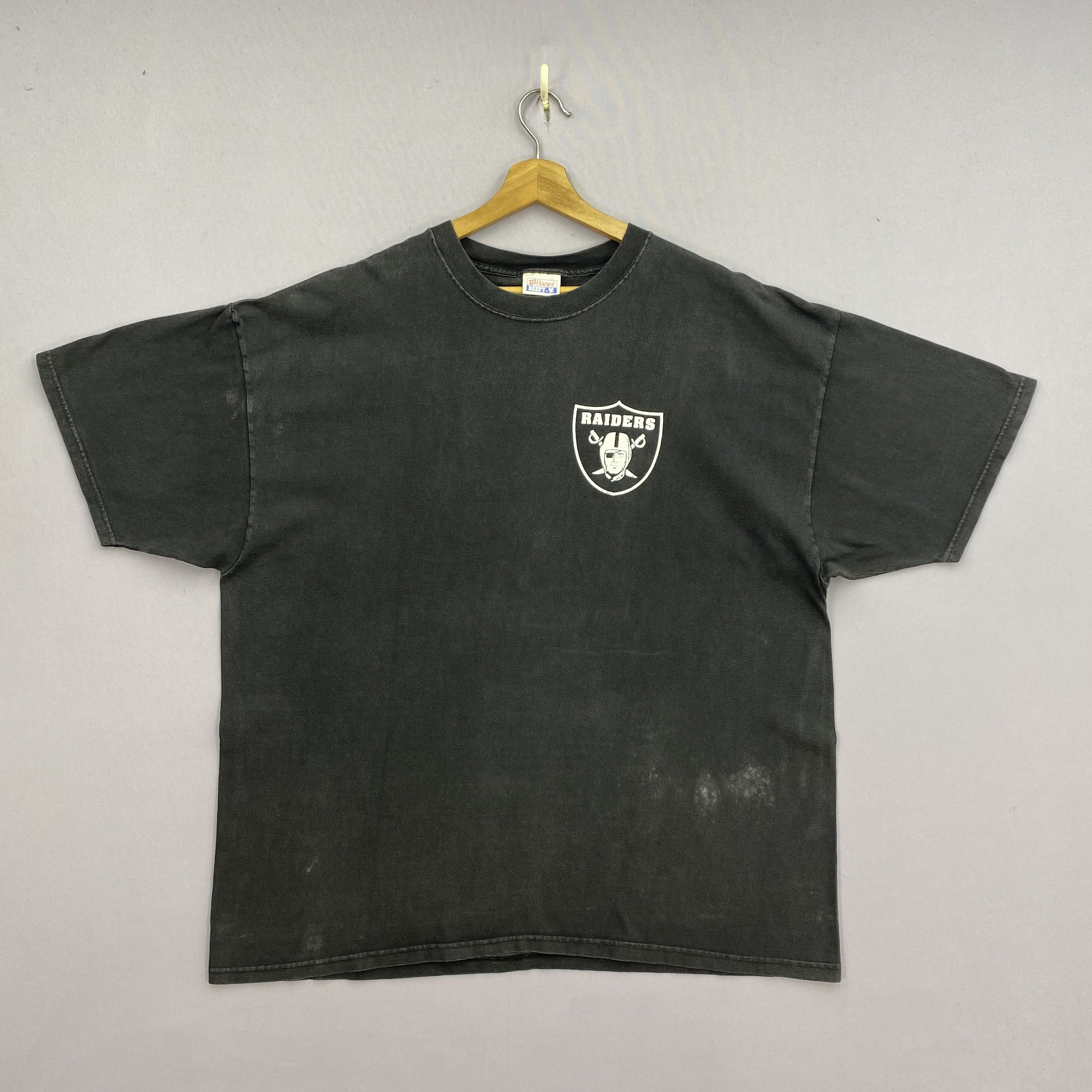 NFL Vintage 90s Raiders Nation T-Shirts NFL Tees Size US XL / EU 56 / 4 - 2 Thumbnail