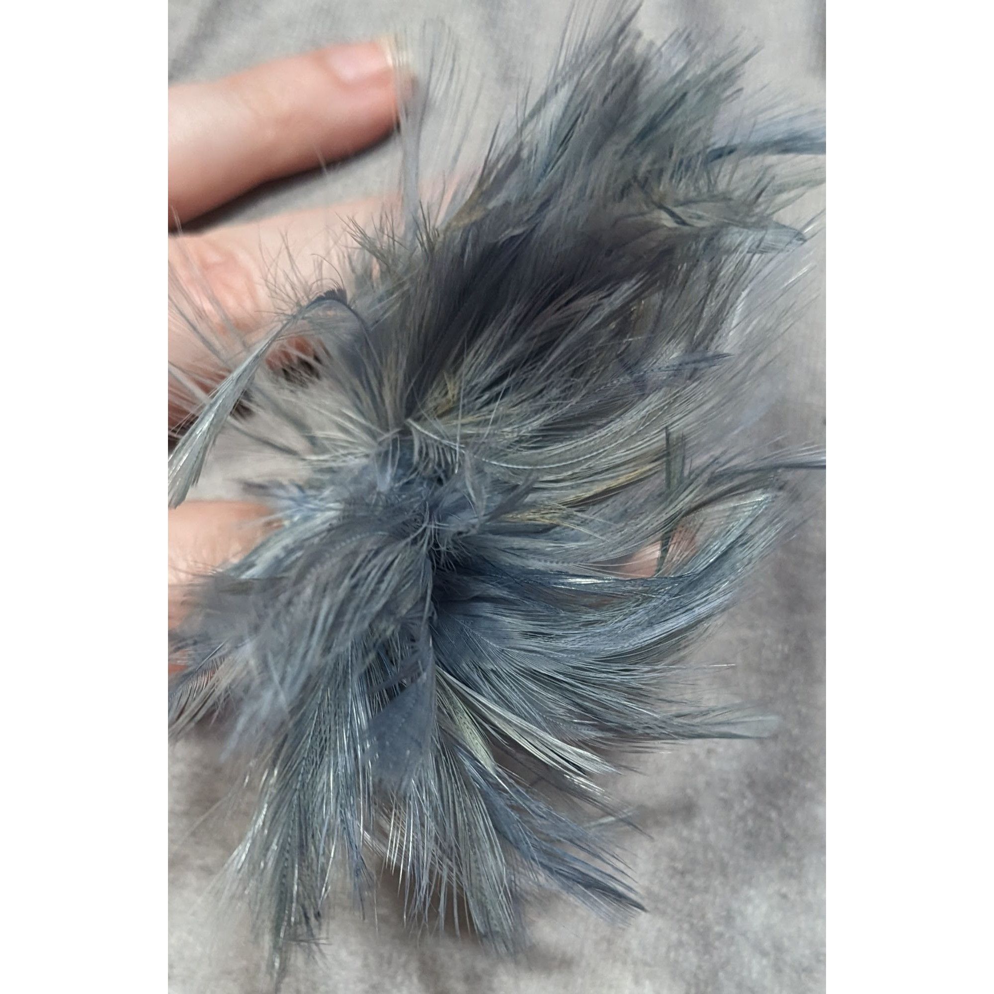 Other Funky Grey Feather Adorned Statement Ring Size ONE SIZE - 5 Thumbnail