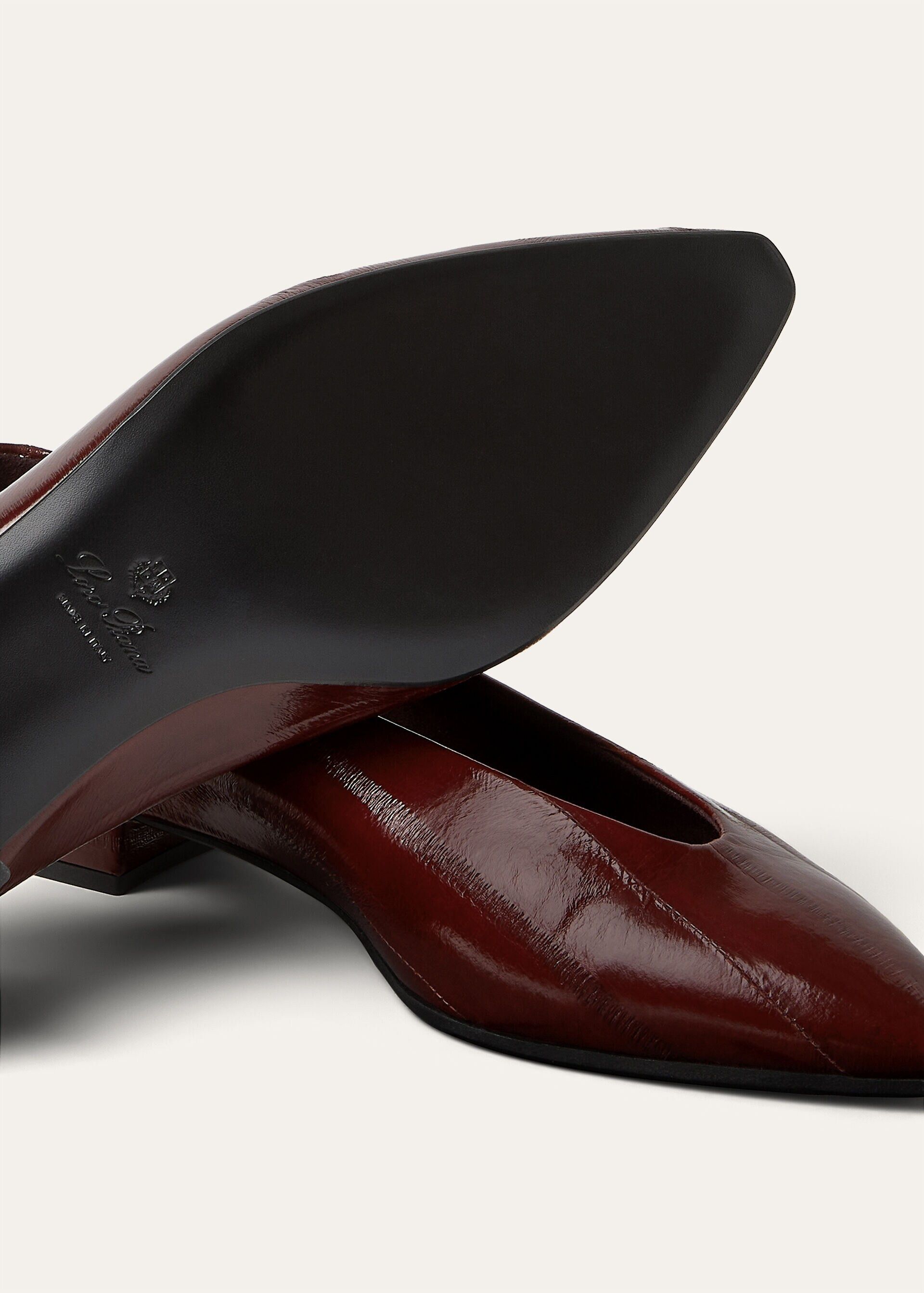 Loro Piana os11x0326 FAQ9685 Rebecca Ballet Flats in Deep Ruby Wine Size US 7 / IT 37 - 5 Thumbnail