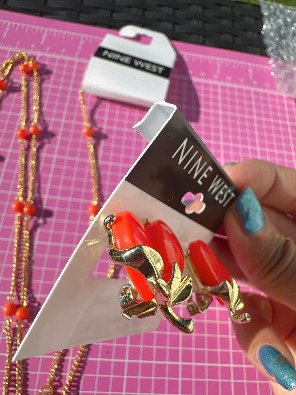 Nine West Nine West 2pc set necklace + earring comfortable clip on Size ONE SIZE - 5 Thumbnail