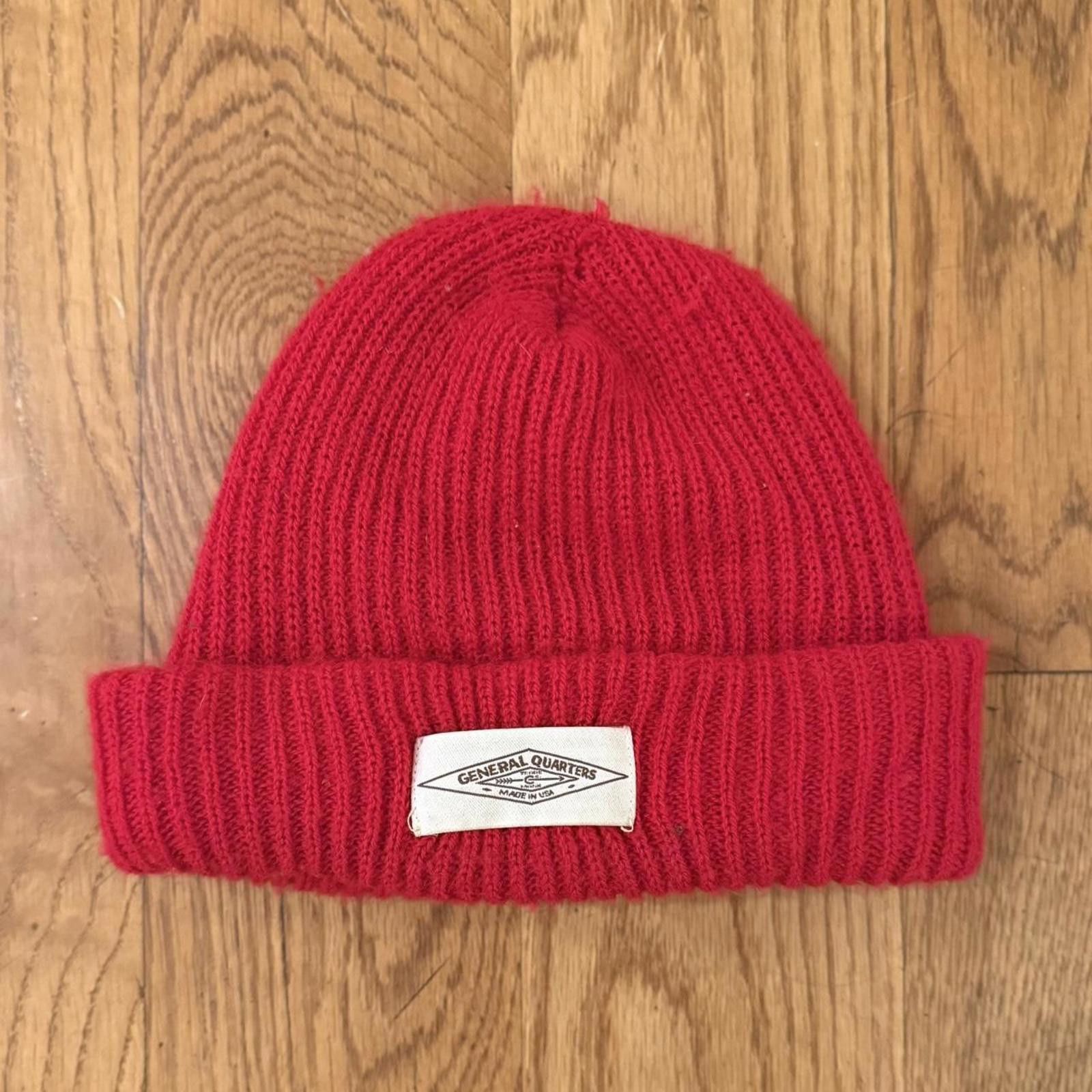 Other General Quarters Los Angeles red beanie stocking hat. Size ONE SIZE - 1 Thumbnail