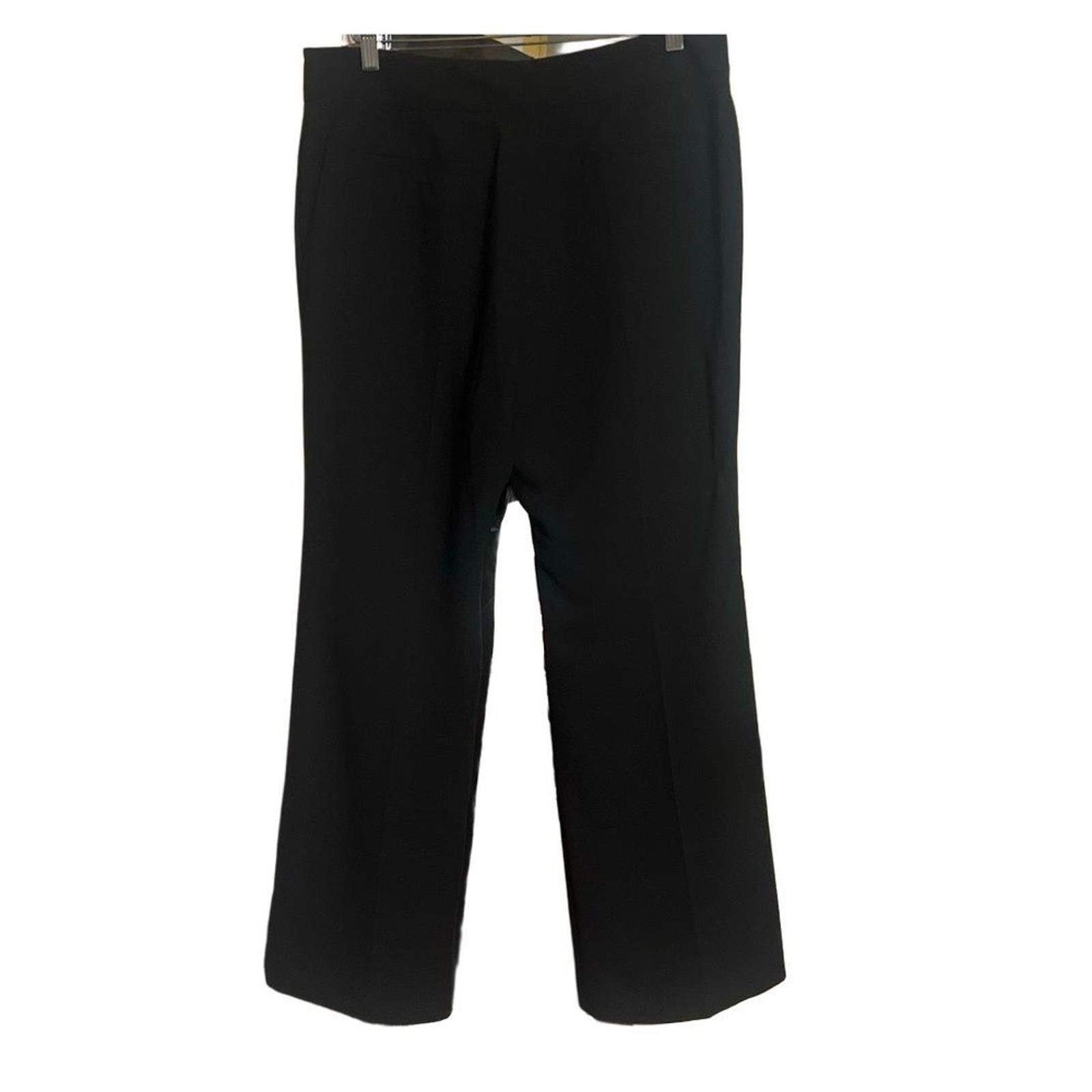 Other KASPER Slacks Separates 10P Black Straight Leg Professional Size 32" / US 10 / IT 46 - 3 Thumbnail