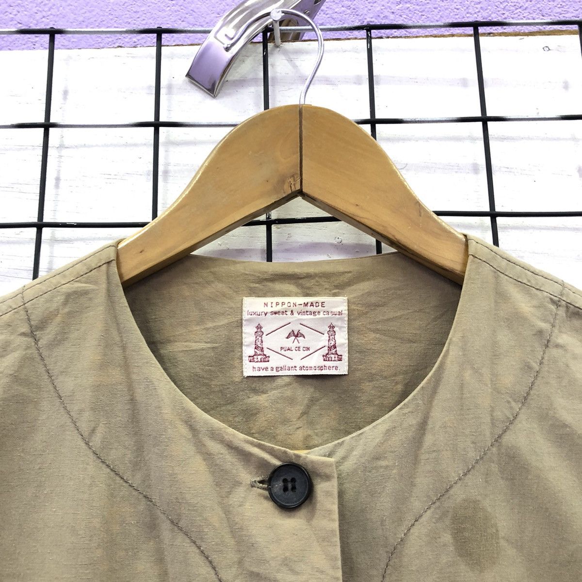 Japanese Brand Pual Ce Cin Nippon Made Outerwear Non Collar Long Coat Size US L / EU 52-54 / 3 - 6 Thumbnail