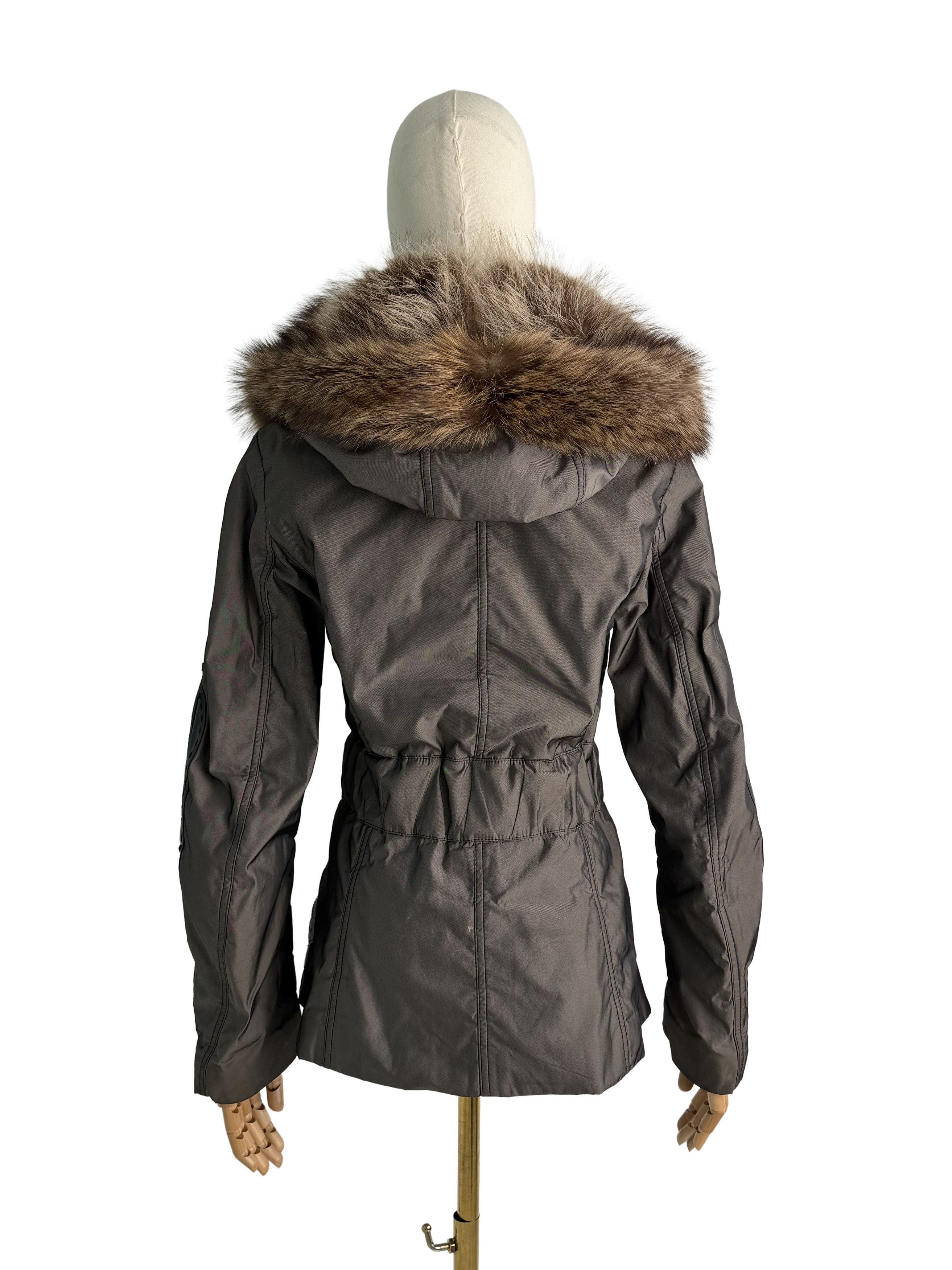 Vintage Vintage Jacket Real Fur Trim Belted Zip Brown Coat Size M / US 6-8 / IT 42-44 - 5 Thumbnail