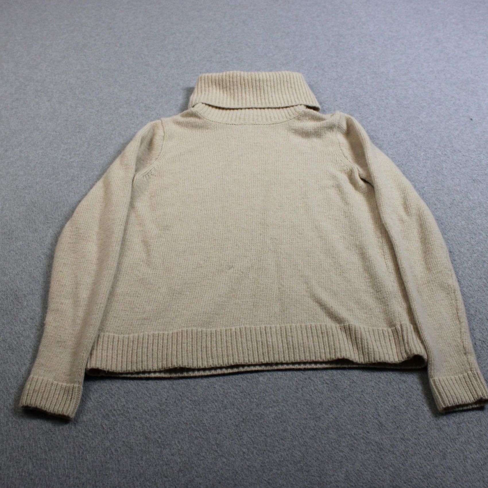 J.Crew J.CREW Womens Small White Turtleneck Merino Wool Blend Cozy Heritage Size S / US 4 / IT 40 - 2 Thumbnail