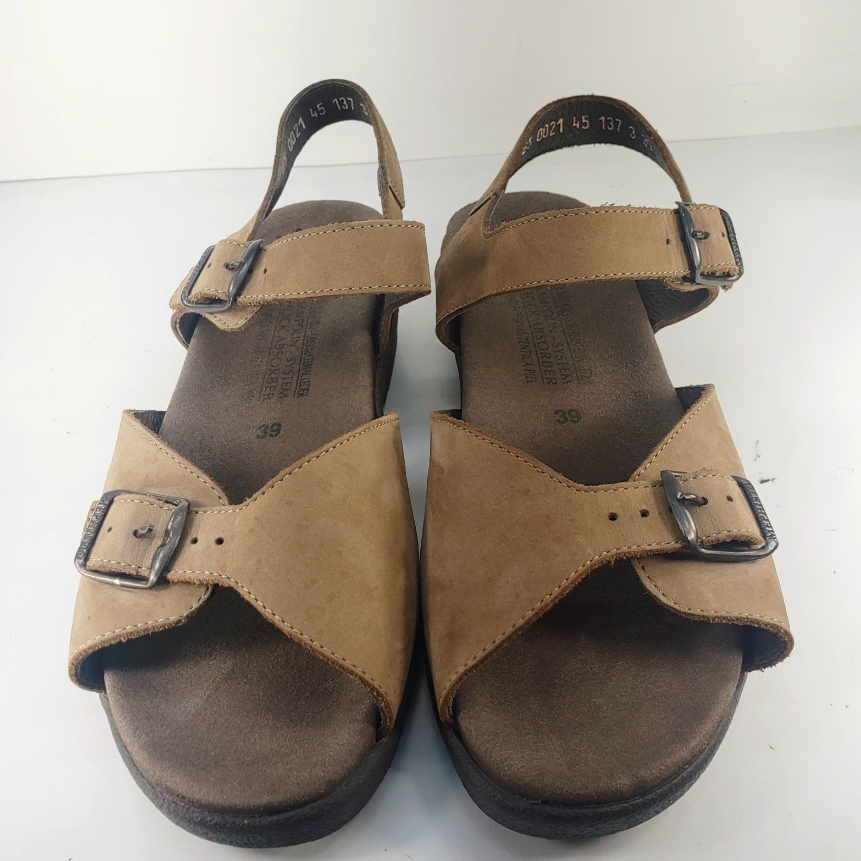 Mephisto Mephisto Sandals Suede Women's 8M EU 39 Brown Wedge Strappy Adjustable Arch Support Cushioned Breathable Size US 8 / IT 38 - 3 Thumbnail
