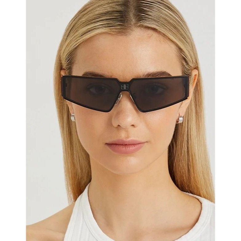 Balenciaga NEW BALENCIAGA BB0192S 001 SUNGLASSES BLACK SHIELD UNISEX Size ONE SIZE - 2 Thumbnail