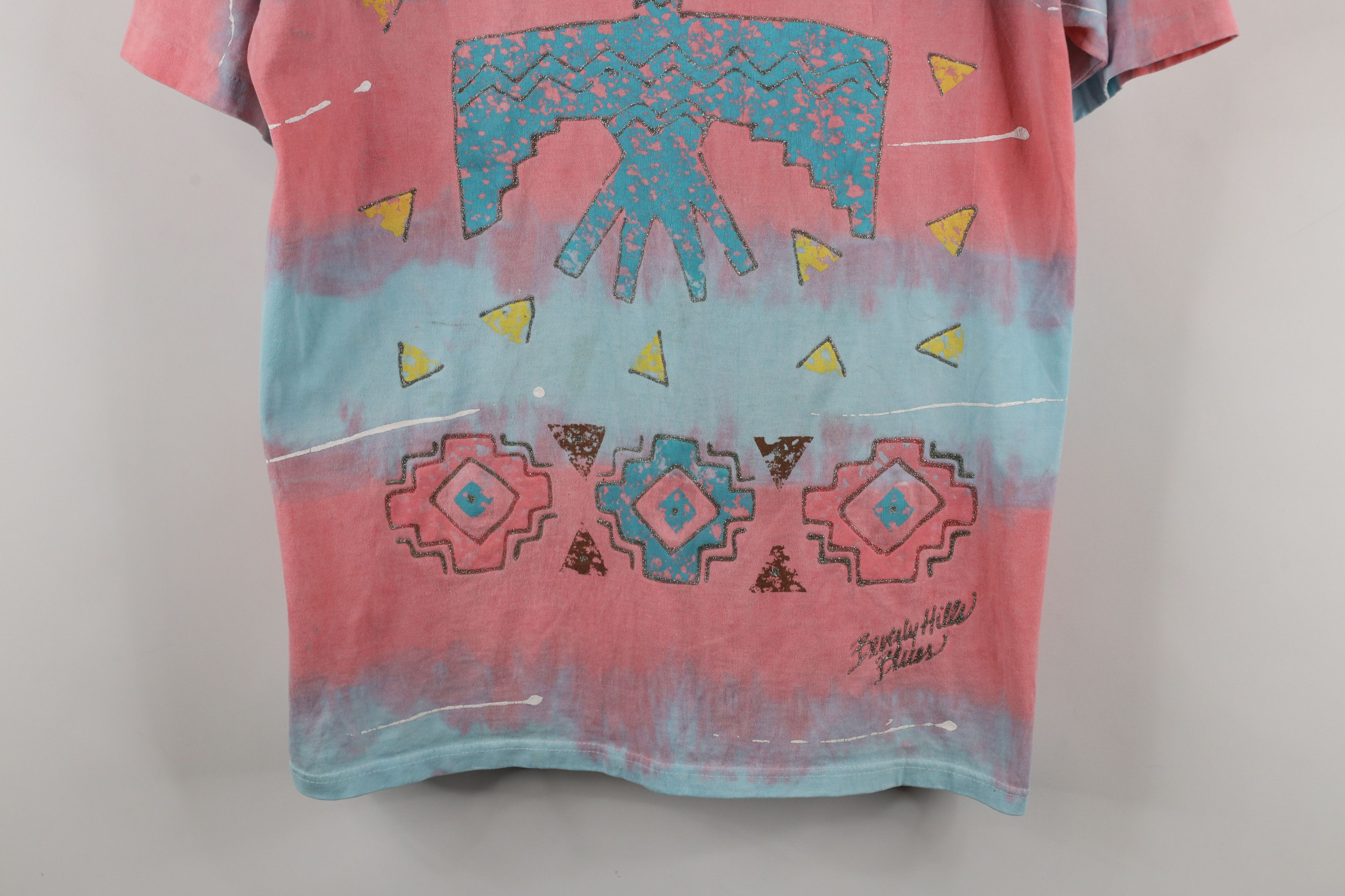 Vintage Vintage 90s Streetwear Eagle Beverly Hills Blues T-Shirt USA Size ONE SIZE - 3 Thumbnail