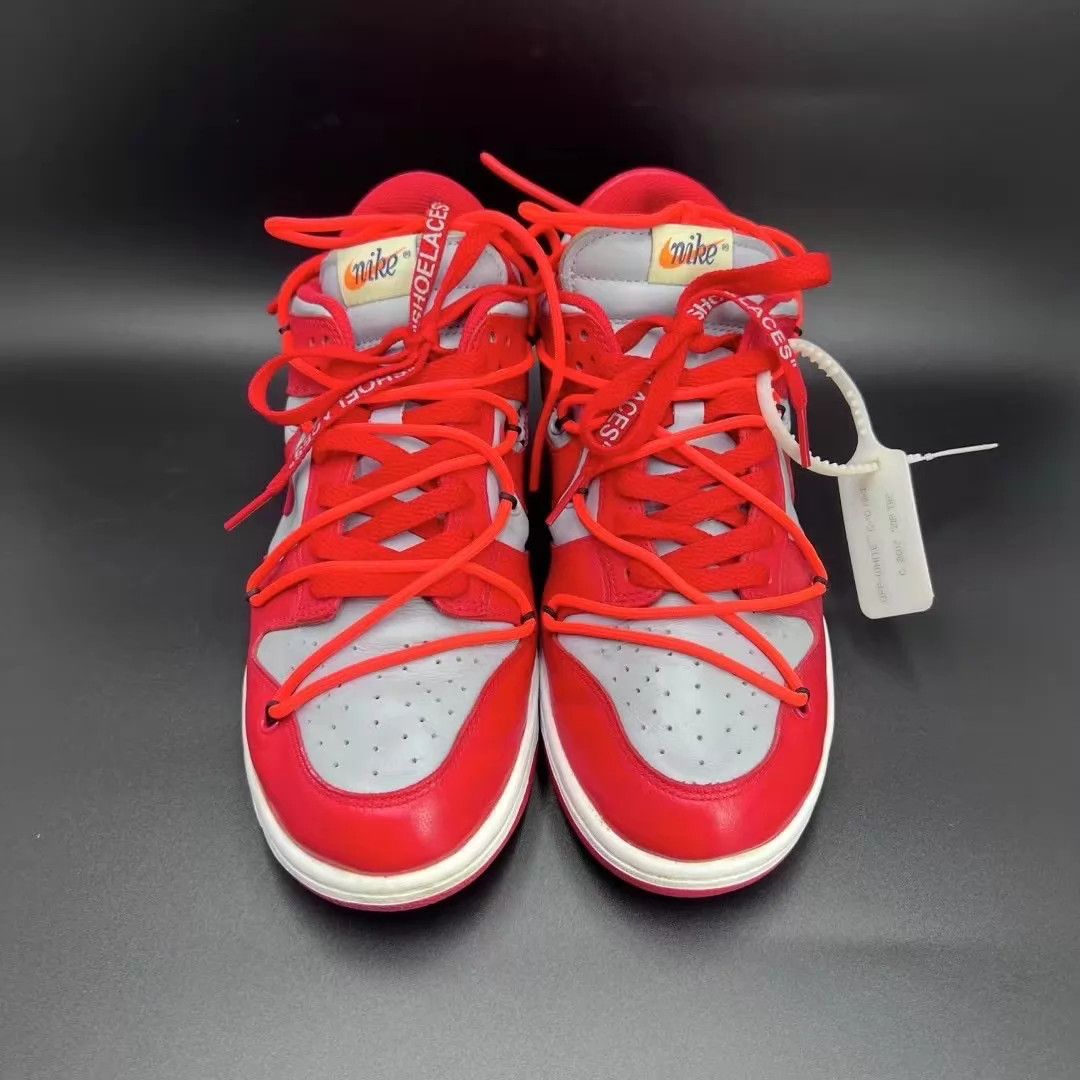 Off-White Off-White x Nike Dunk gray red 42 stars intact box & extras Size US 9 / EU 42 - 6 Thumbnail
