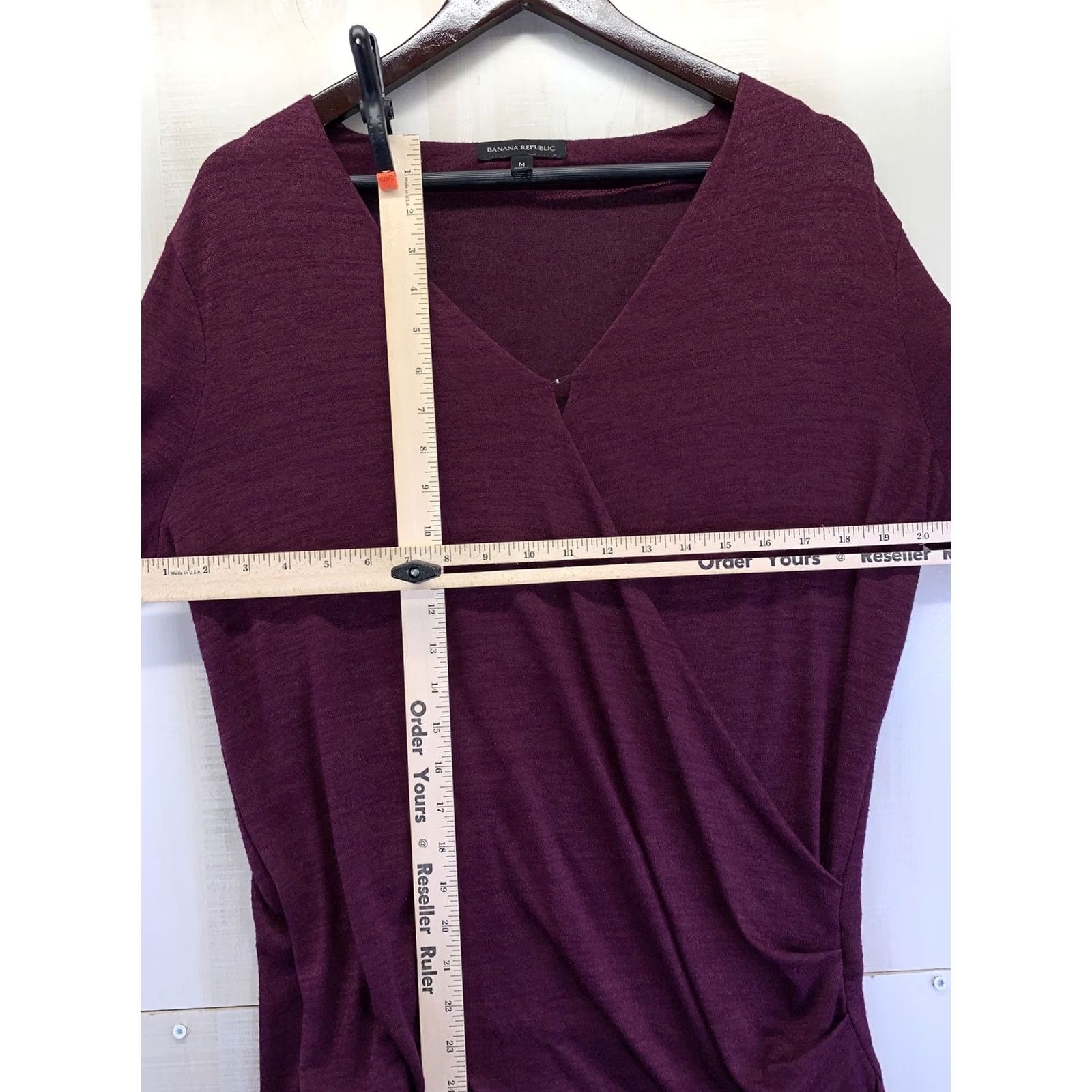 Banana Republic VINTAGE Banana Republic Womens V Neck Knit Purple Long Sleeve Sweater Top SZ M-5275 Size M / US 6-8 / IT 42-44 - 3 Thumbnail