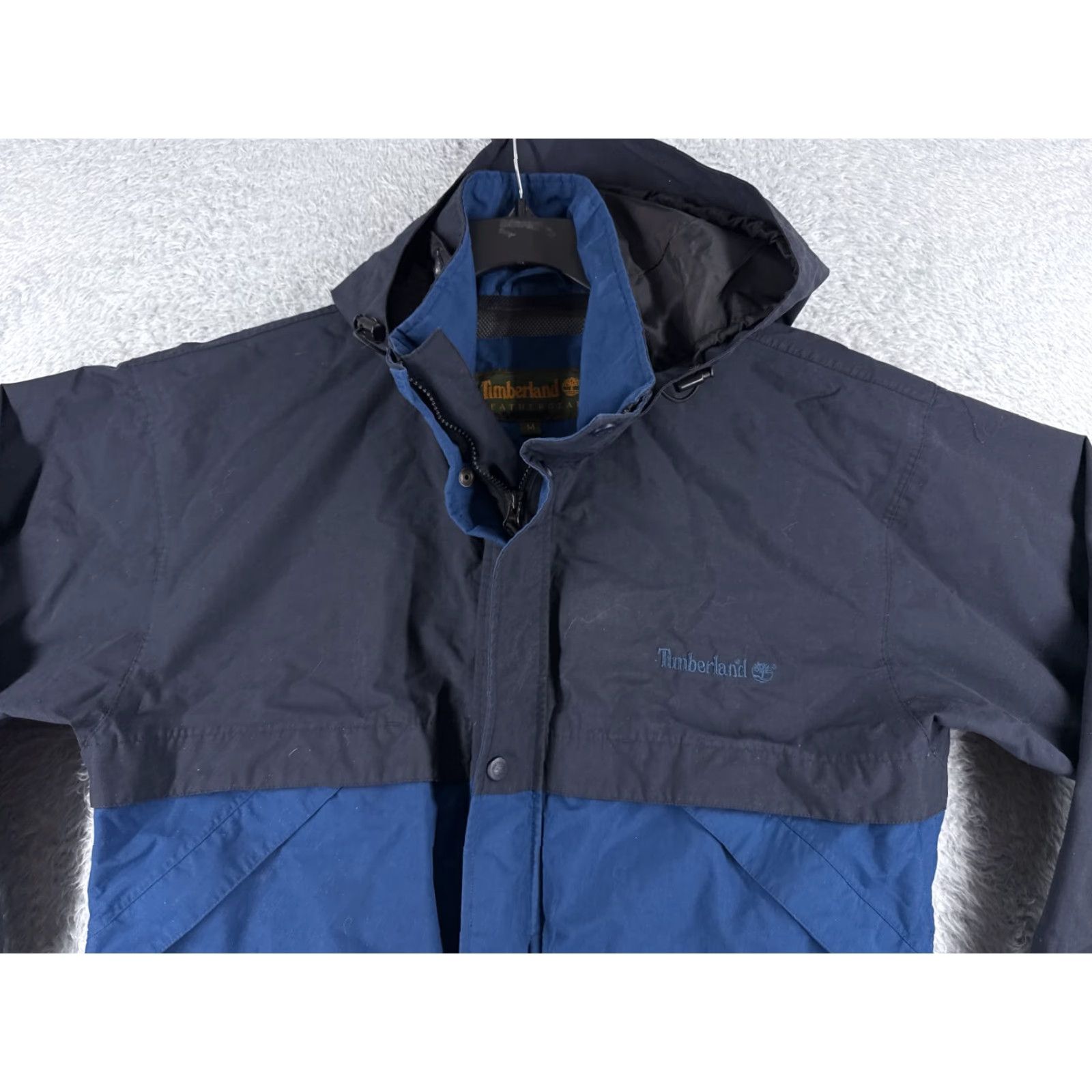Timberland Timberland Jacket Mens M Blue Full Zip Hooded Windbreaker 100% Nylon Size US M / EU 48-50 / 2 - 7 Thumbnail
