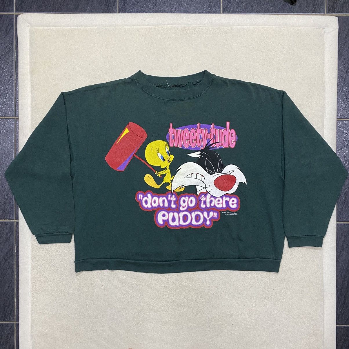 Vintage × Warner Bros Vintage 1997 LOONEY TUNES Sweatshirt Size US M / EU 48-50 / 2 - 1 Thumbnail