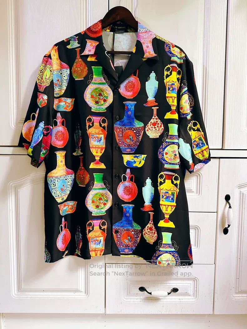 Versace Versace Porcelain utensils short-sleeved shirts T-shirts Size US L / EU 52-54 / 3 - 1 Thumbnail