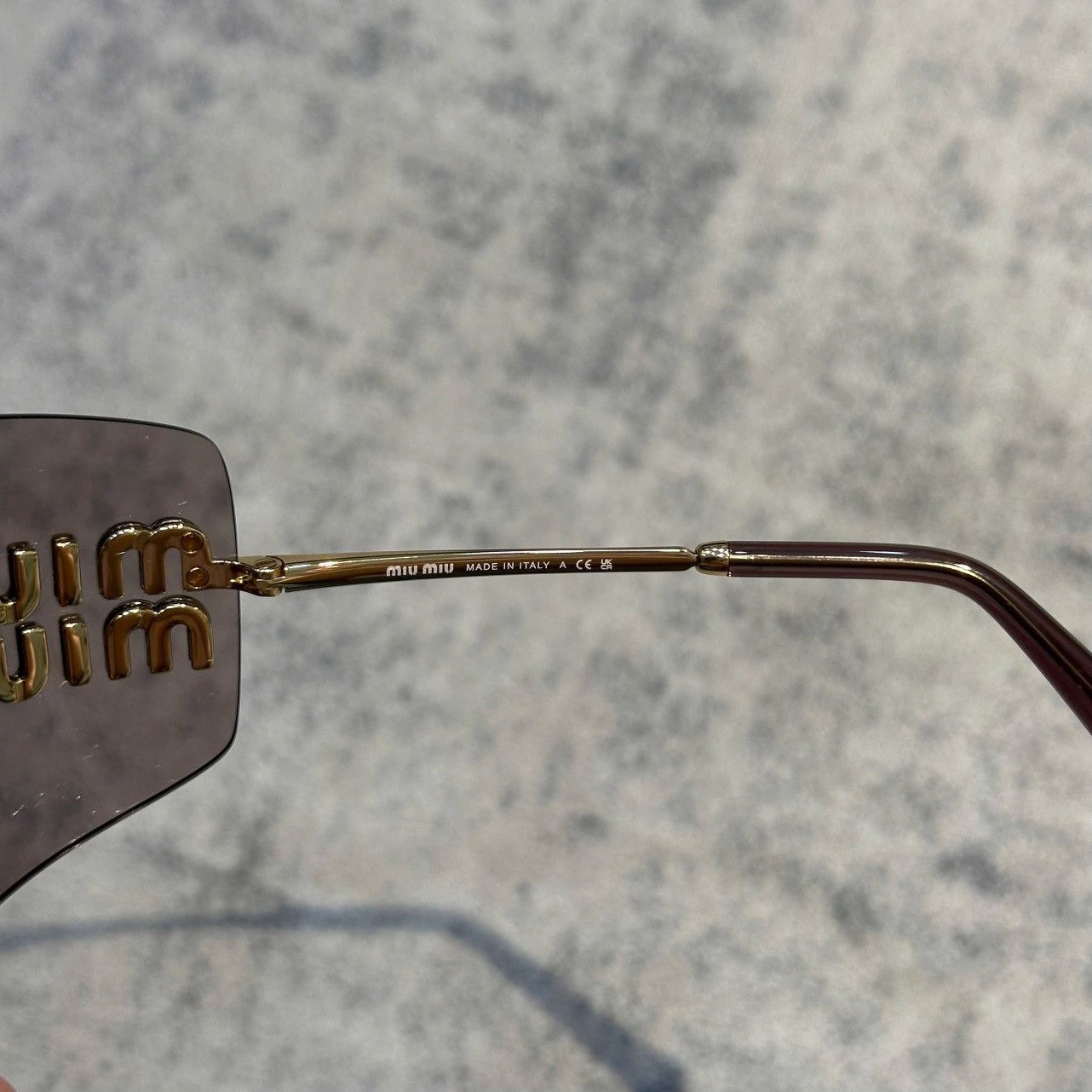 Miu Miu MIU MIU MU 54YS 5AK06I Sunglasses GOLD Size ONE SIZE - 5 Thumbnail