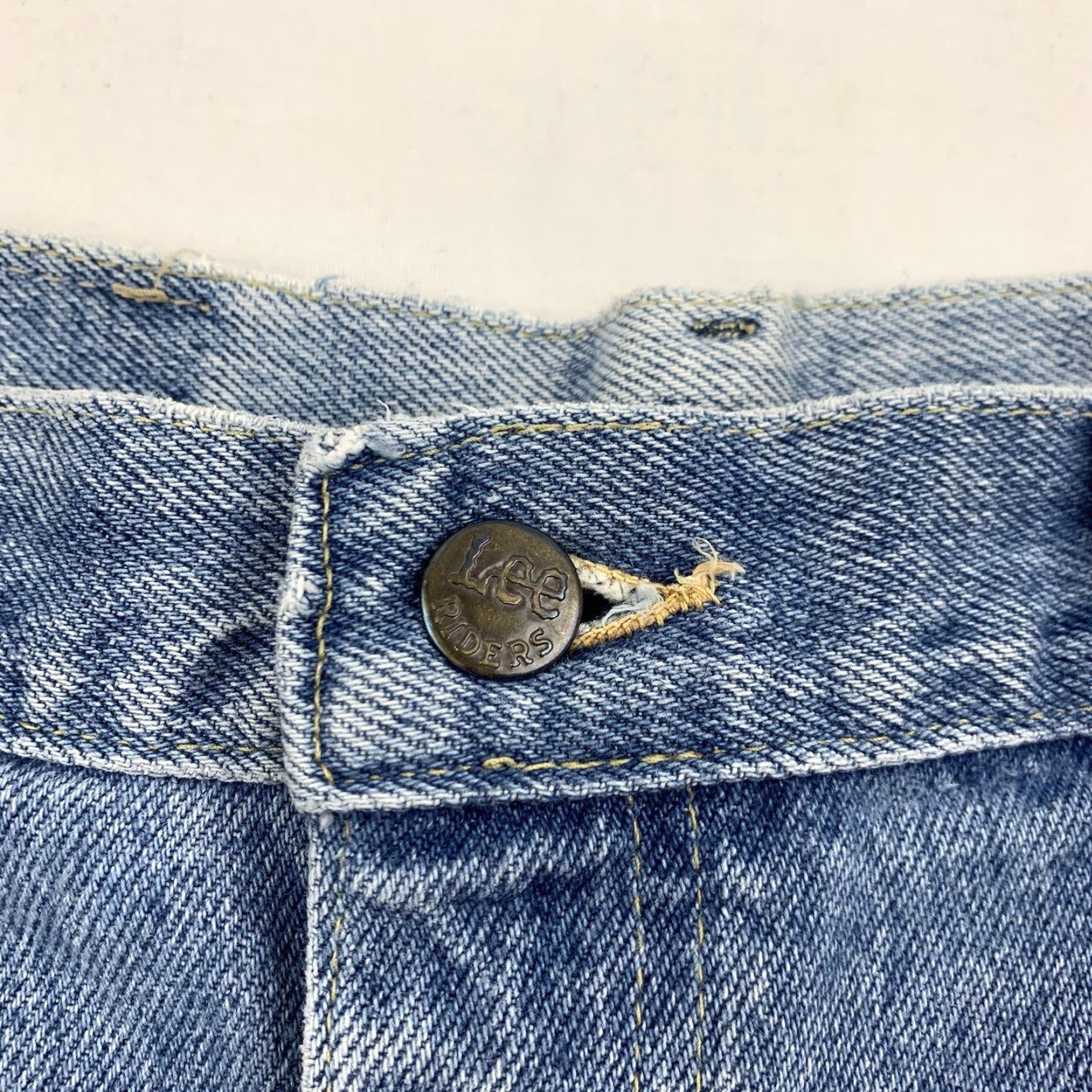 Lee VINTAGE Lee Riders Jeans Womens 18 Medium Blue Denim High Rise 90s Made In USA Size 30" / US 8 / IT 44 - 4 Thumbnail