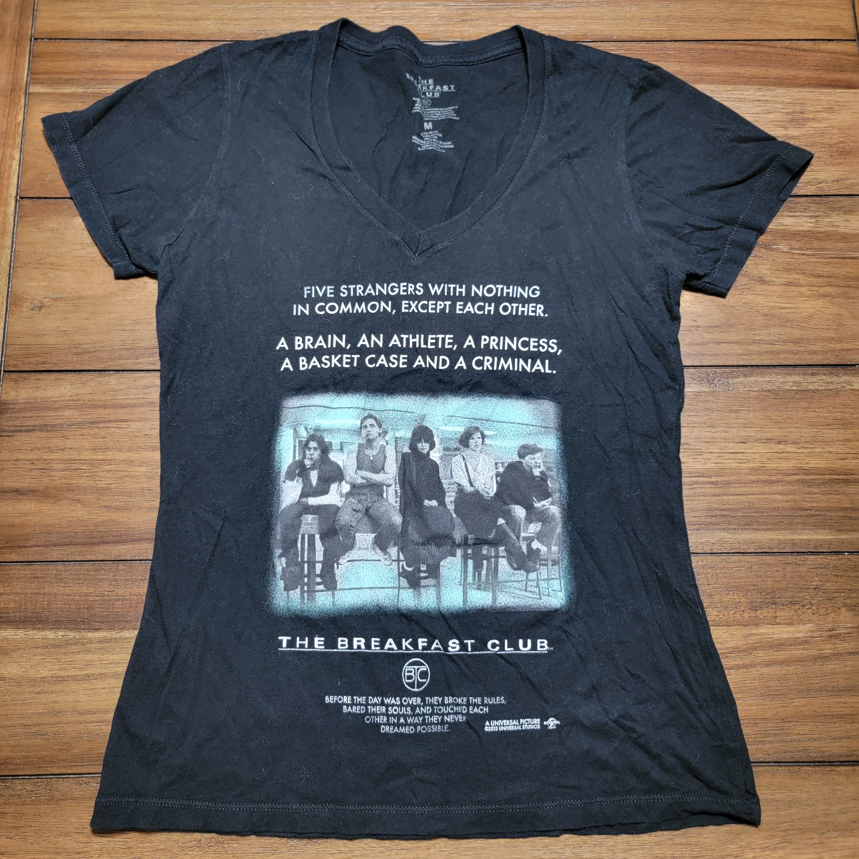 Other The Breakfast Club Graphic SS Black Tee - Size Junior Medium Size M / US 6-8 / IT 42-44 - 1 Thumbnail