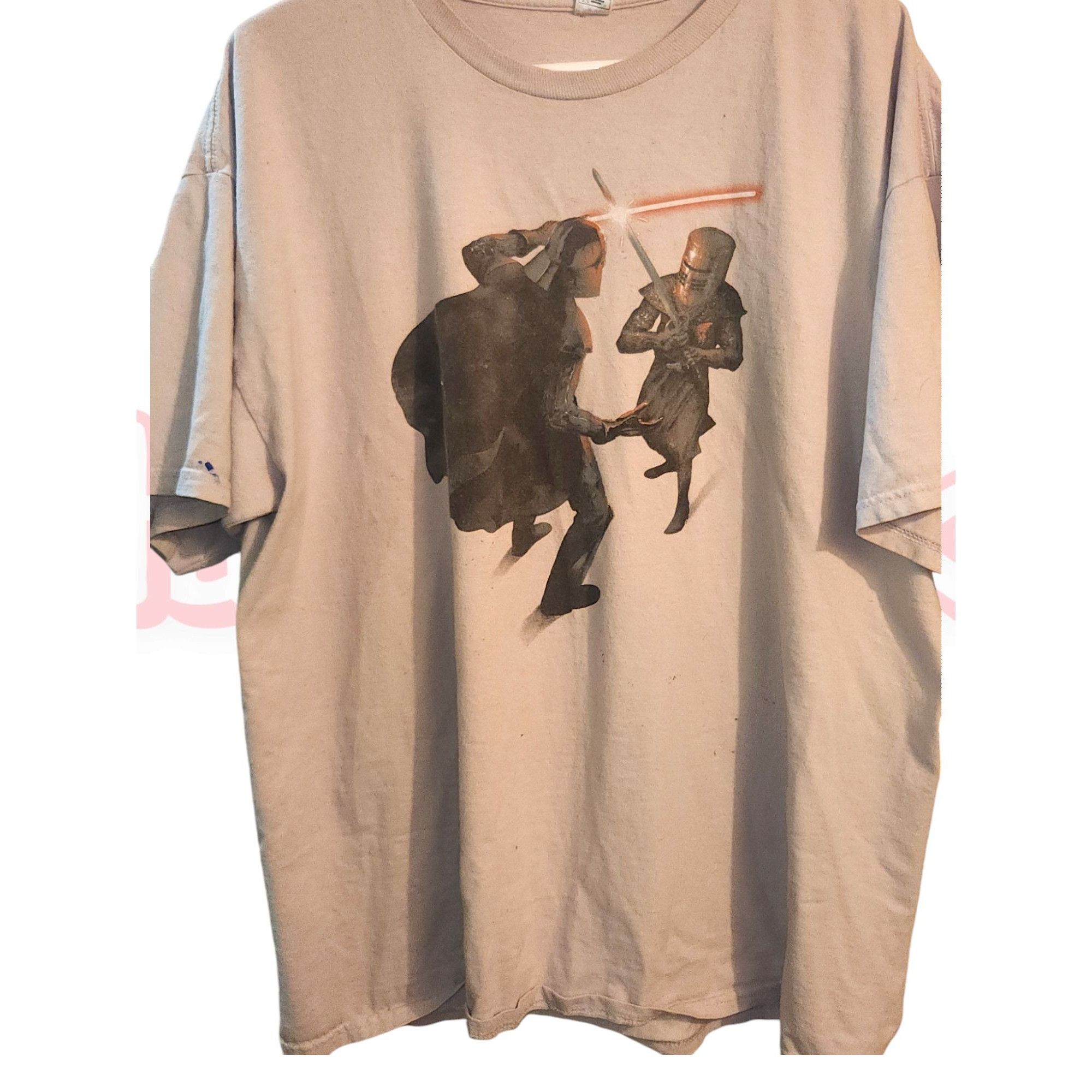 Vintage Darth Vader vs The Black Knight XL Graphic Tshirt Size US XL / EU 56 / 4 - 1 Thumbnail