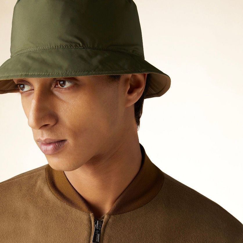 Loro Piana o1srvl11e0325 FAM9725 Size: OS / Bucket Hat / Cap in Khaki Size ONE SIZE - 3 Thumbnail