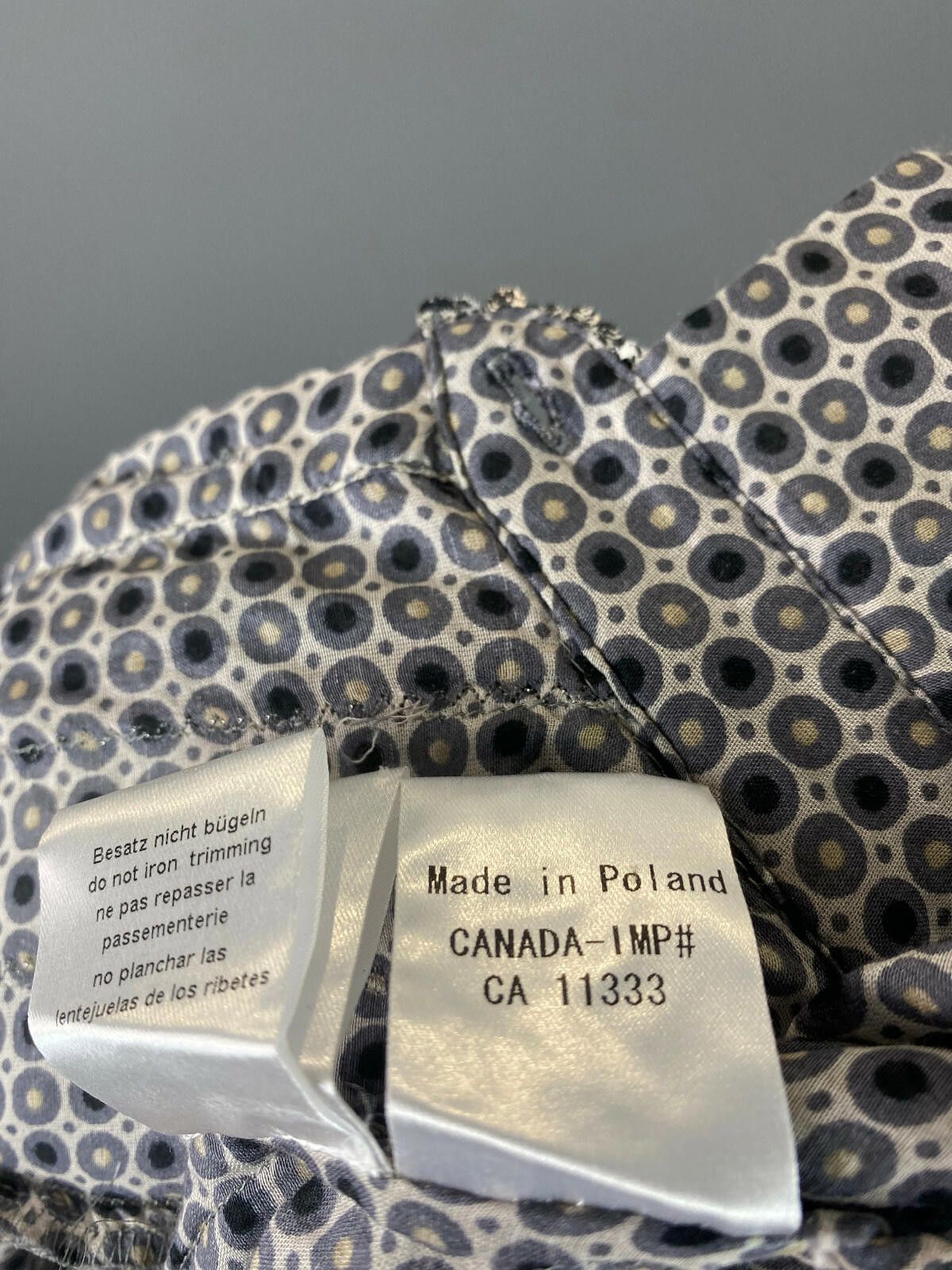Designer Max Volmary Diamonds and Pearls Gray Blouse Shirt Size 40 Size M / US 6-8 / IT 42-44 - 11 Thumbnail